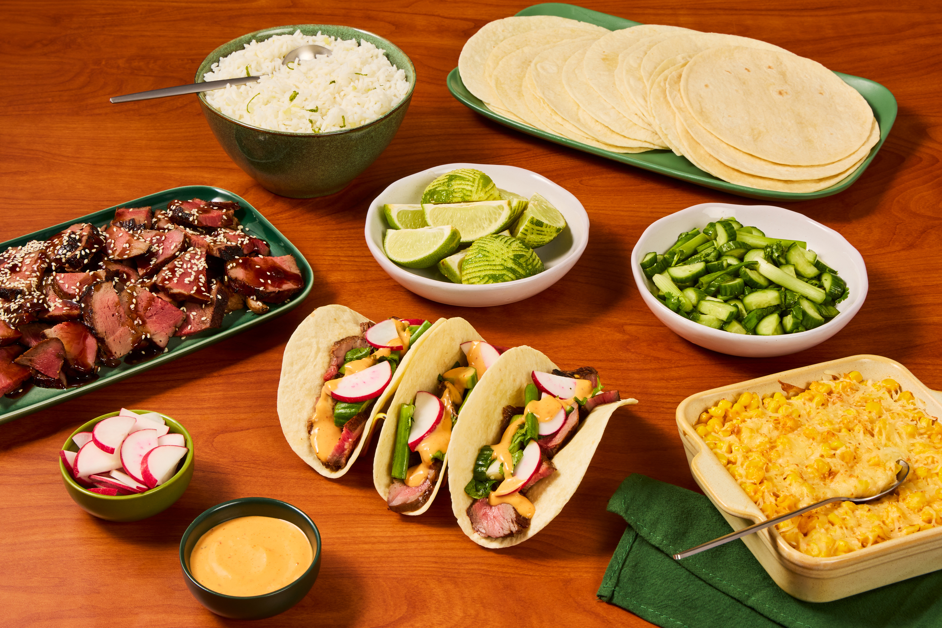 Bulgogi-Style Steak Taco Bar