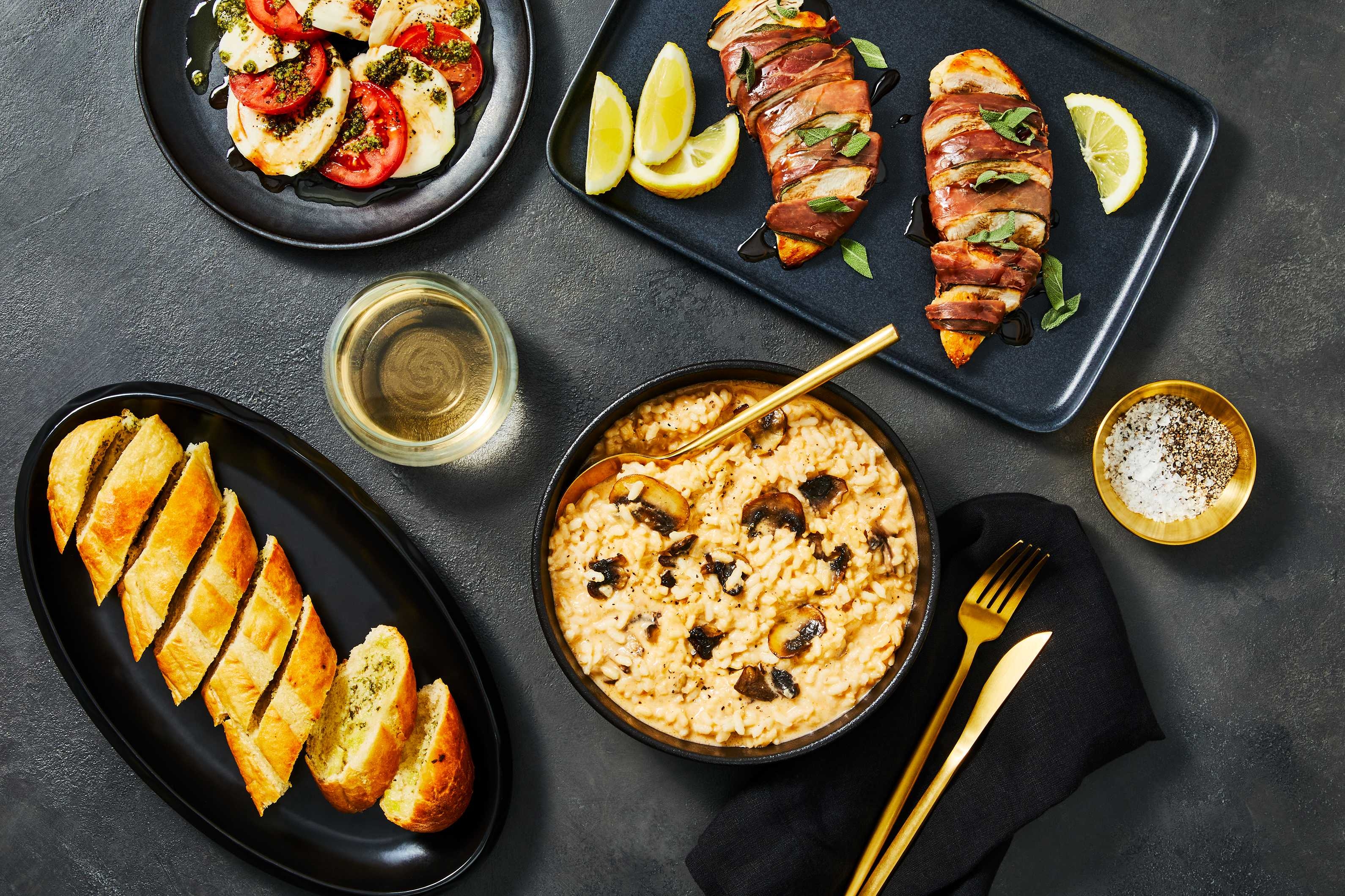 Chicken Saltimbocca with Truffle Risotto