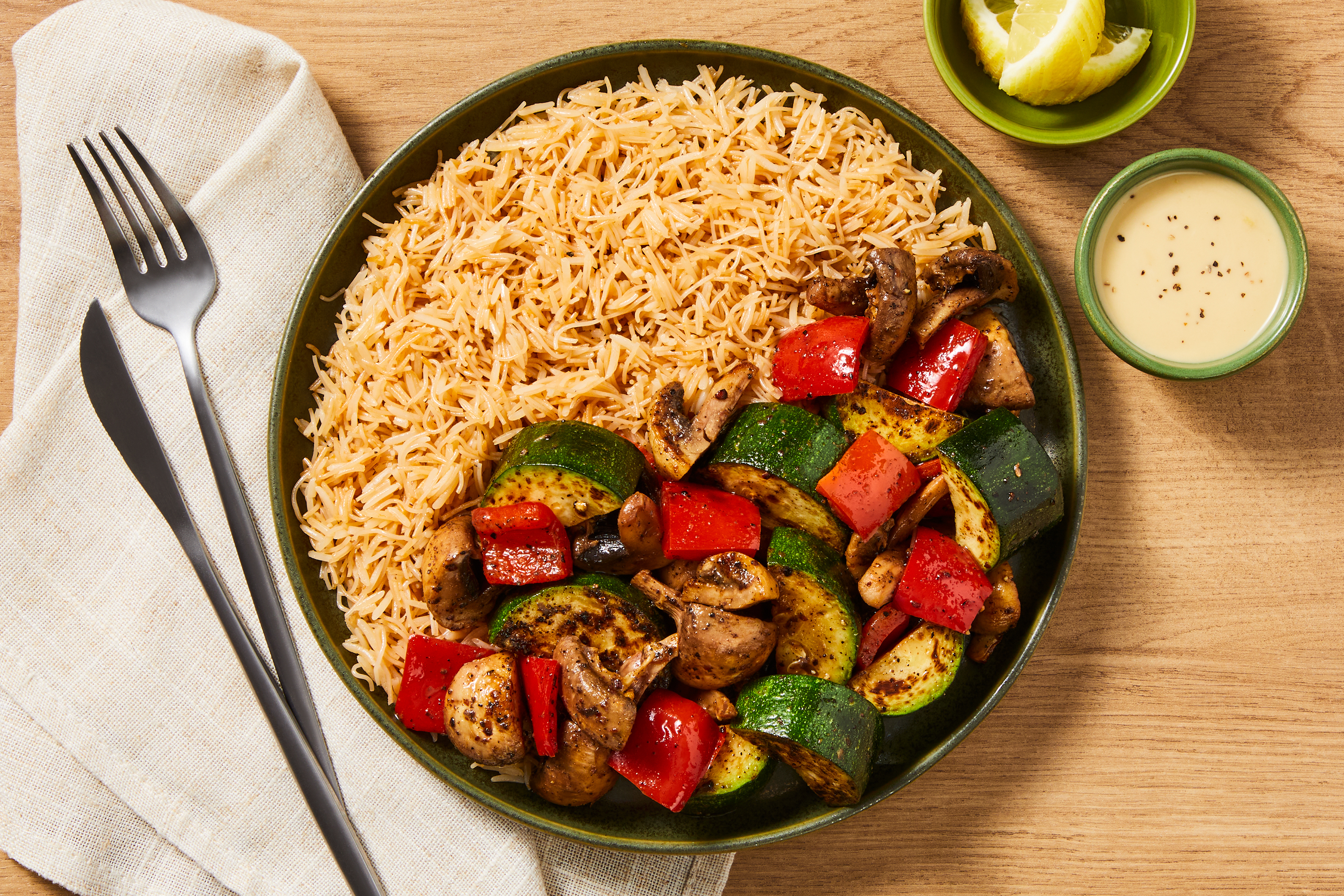 Chicken with Zucchini & Mushroom Jumble