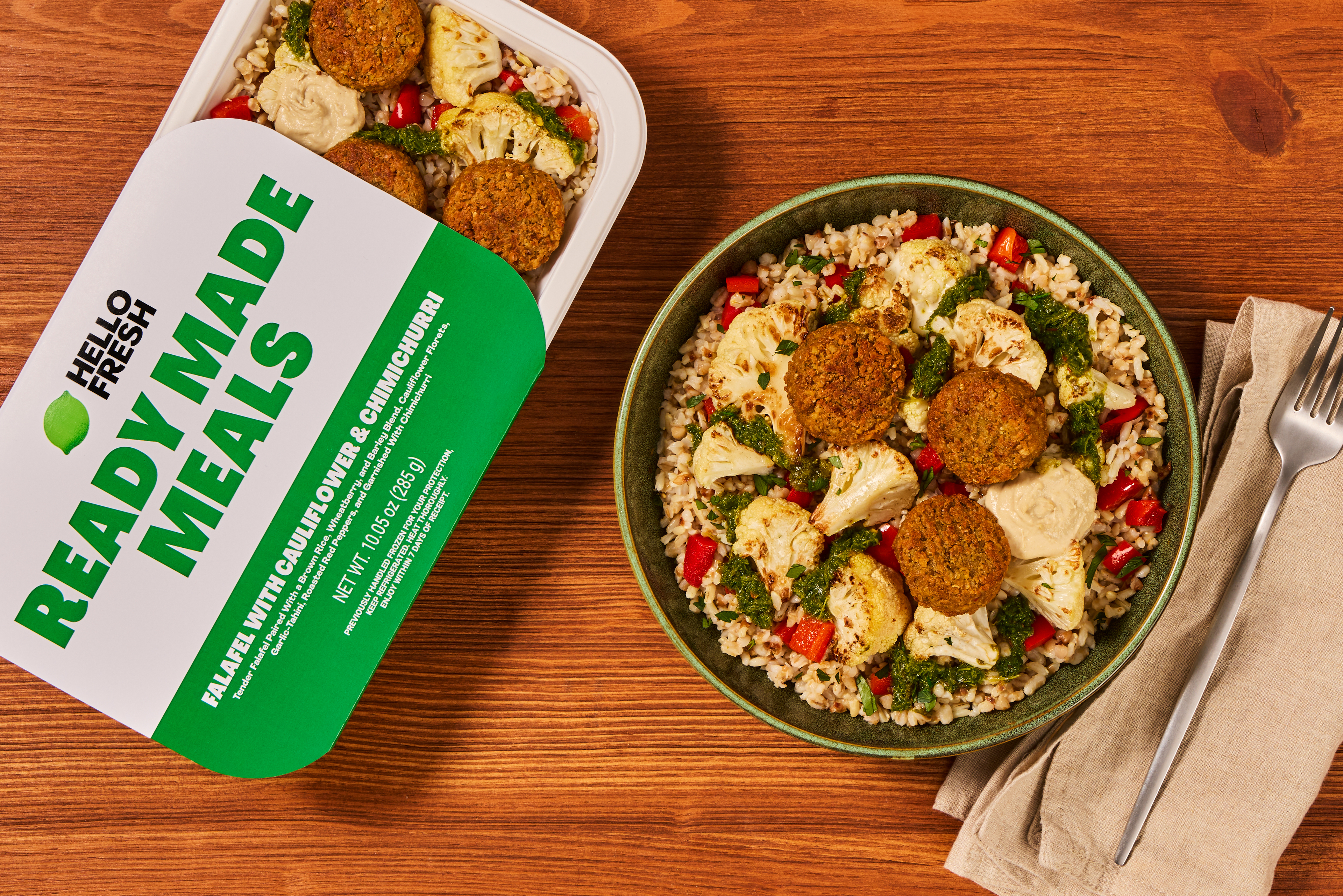 Ready Made Meal, Falafel with Cauliflower and Chimichurri (Market)