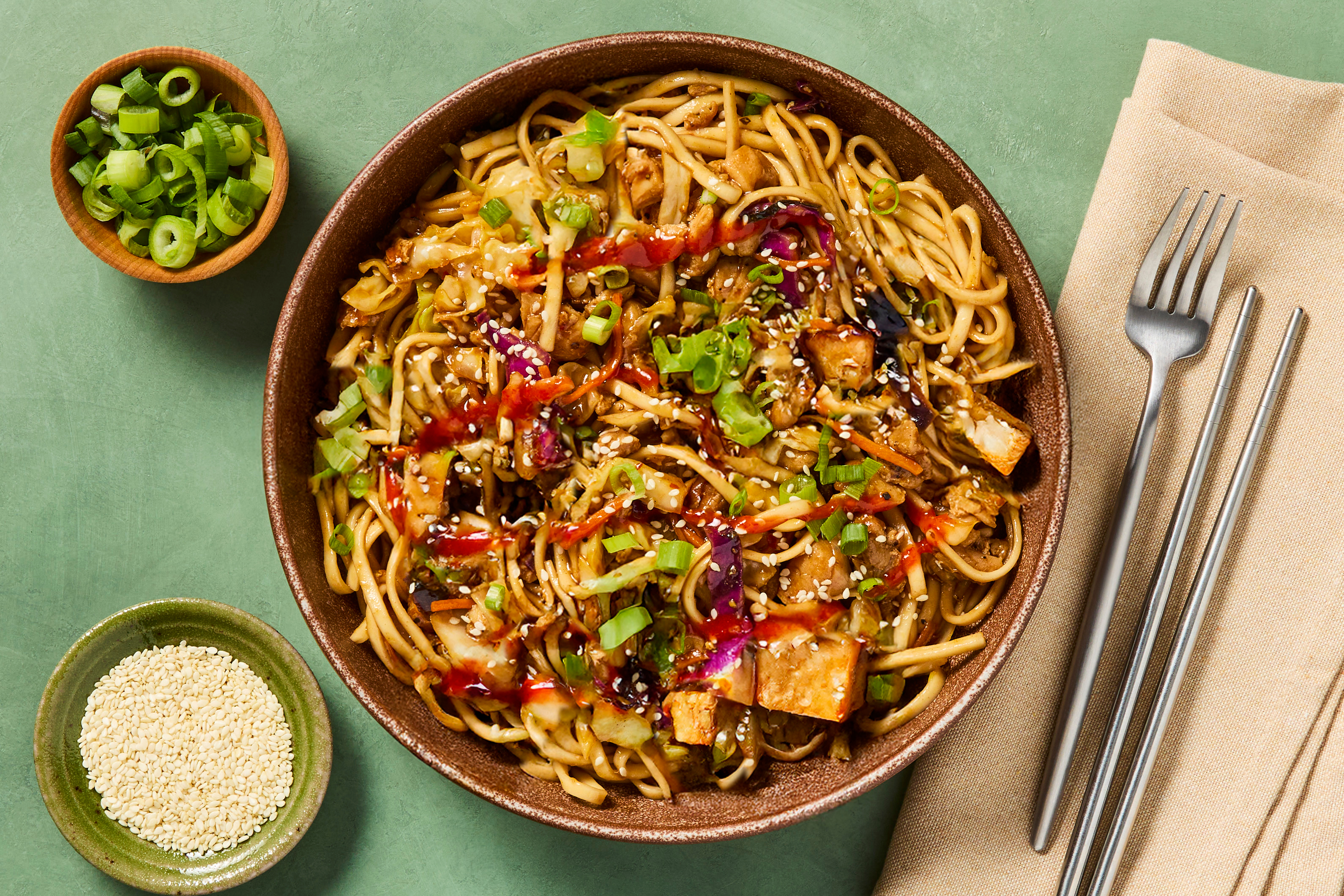Umami Ginger Tofu Lo Mein