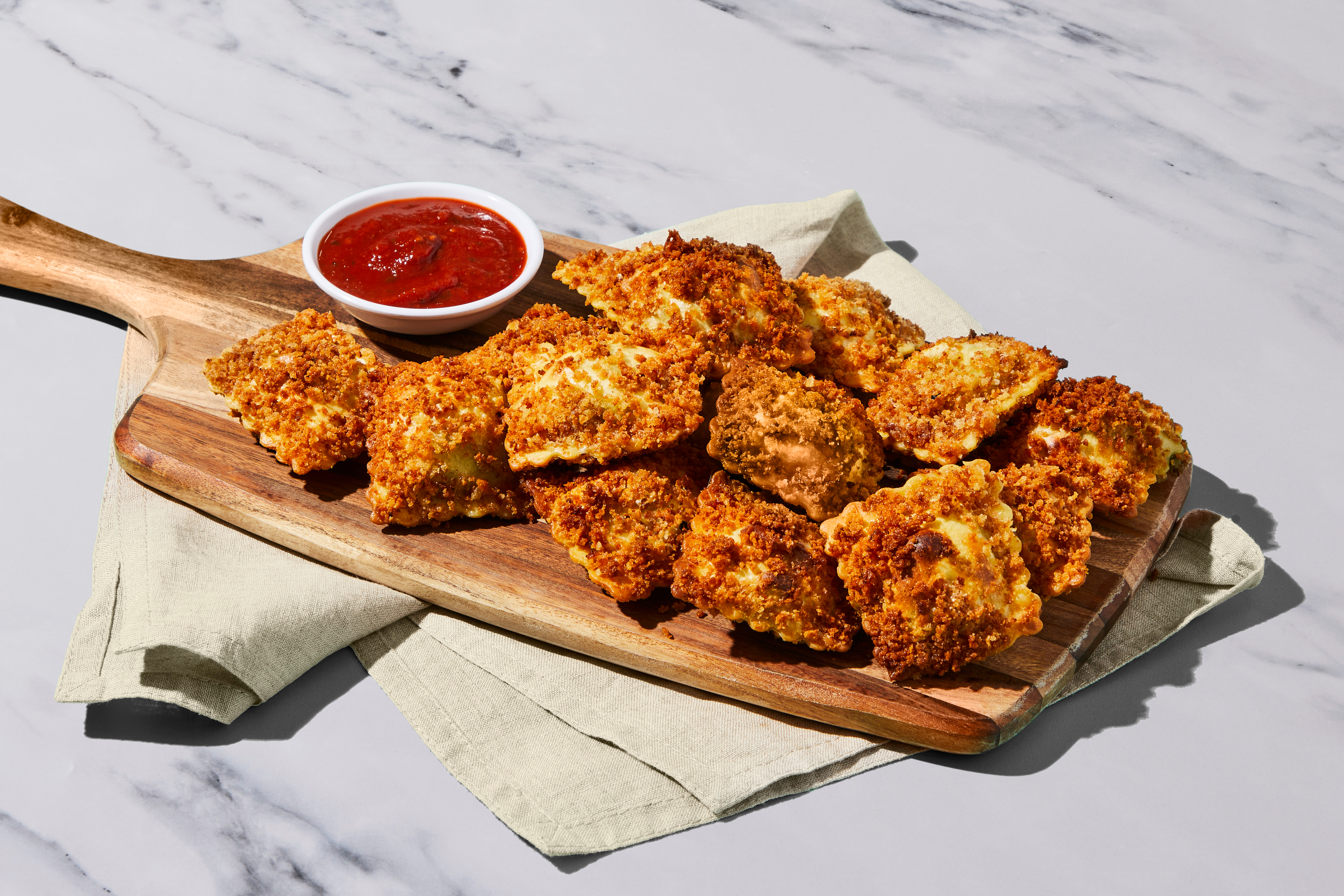 Crispy Spinach & Ricotta Ravioli