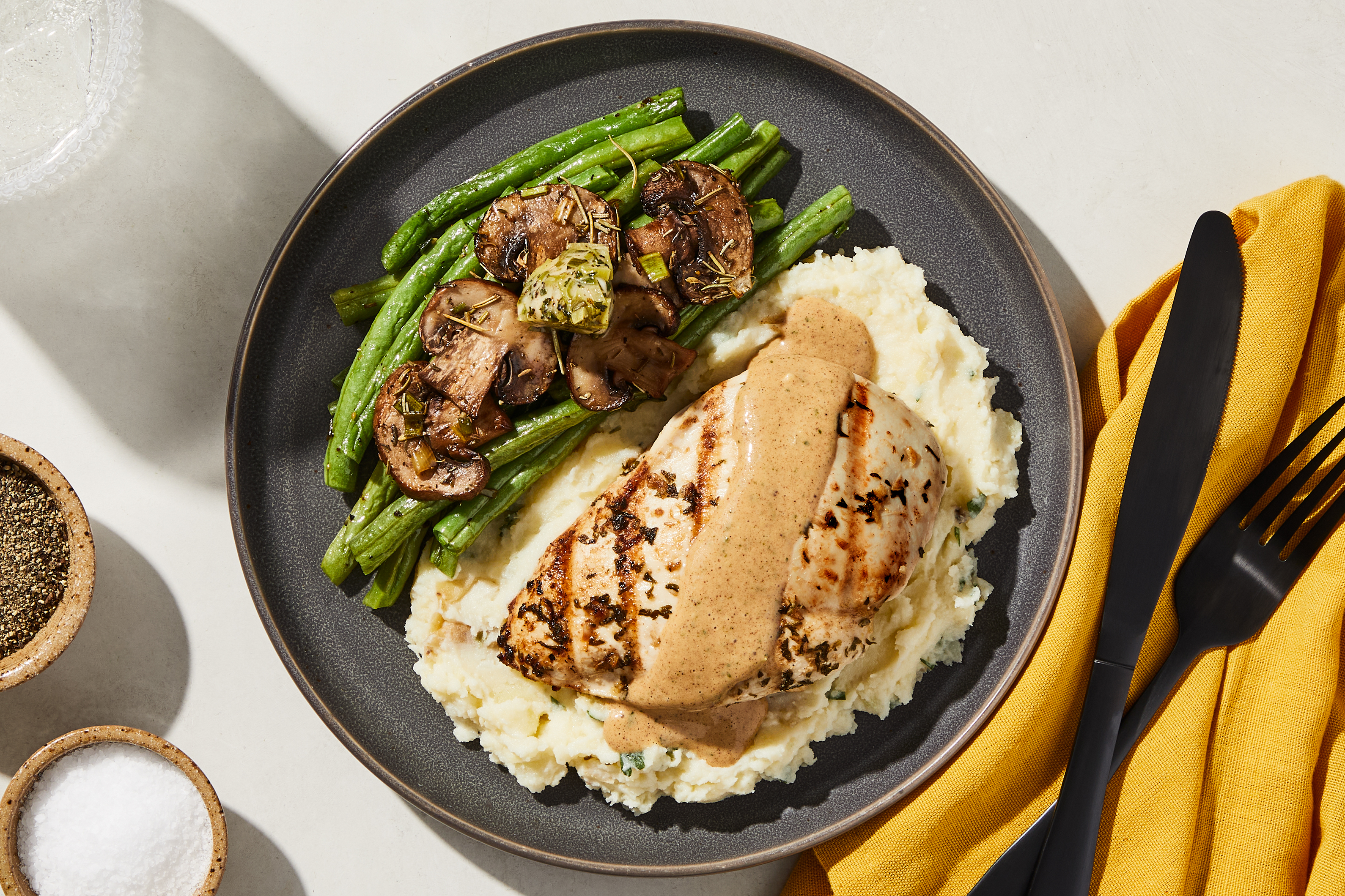 Browned Butter Grilled Chicken & Yukon Mash
