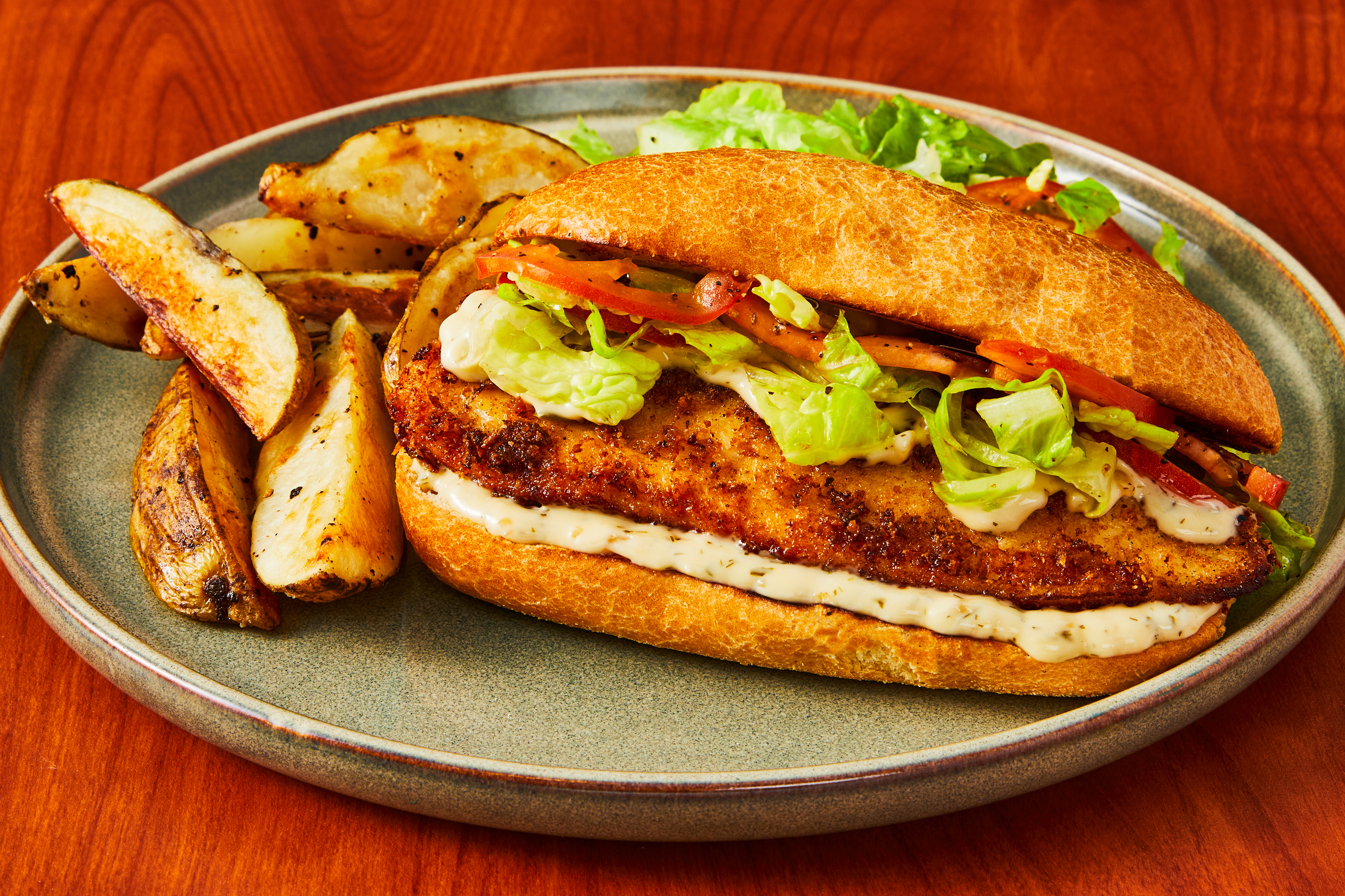 Crispy Garlic-Herb Tilapia Sandwiches