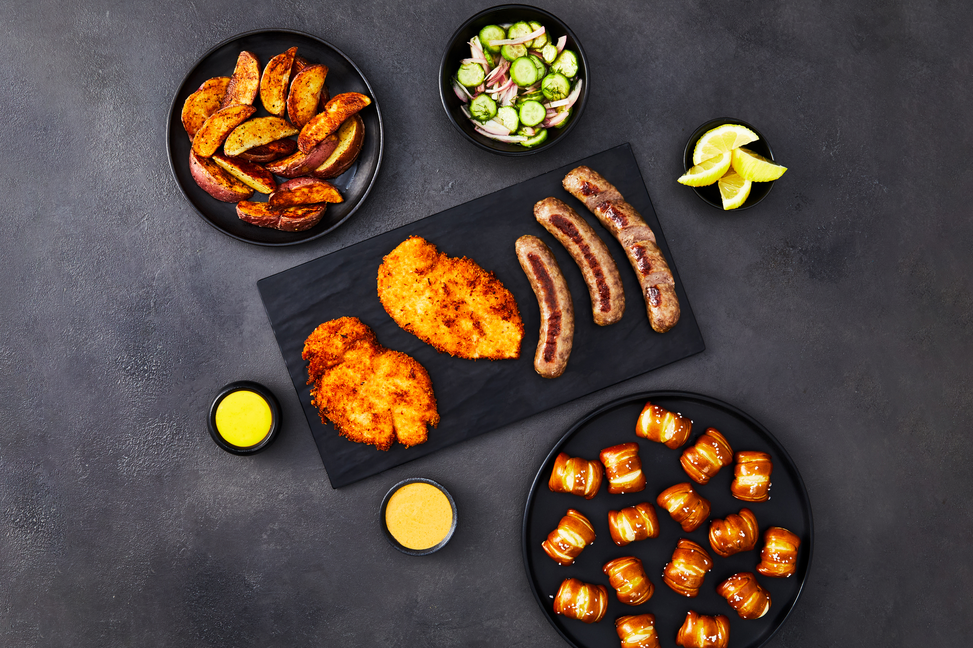 Chicken Schnitzel & Bratwurst Feast