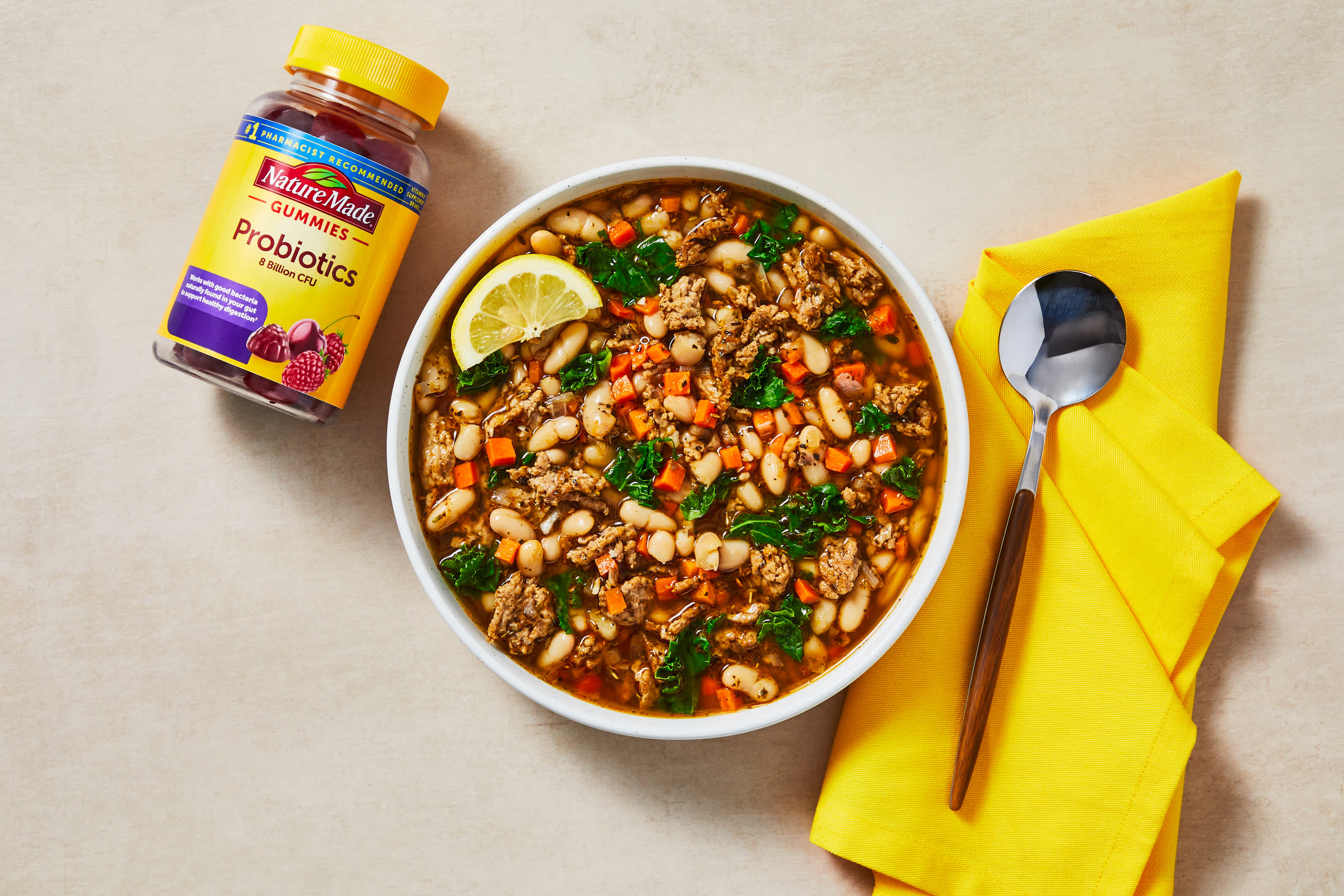 One-Pot Tofu Cannellini Kale Soup