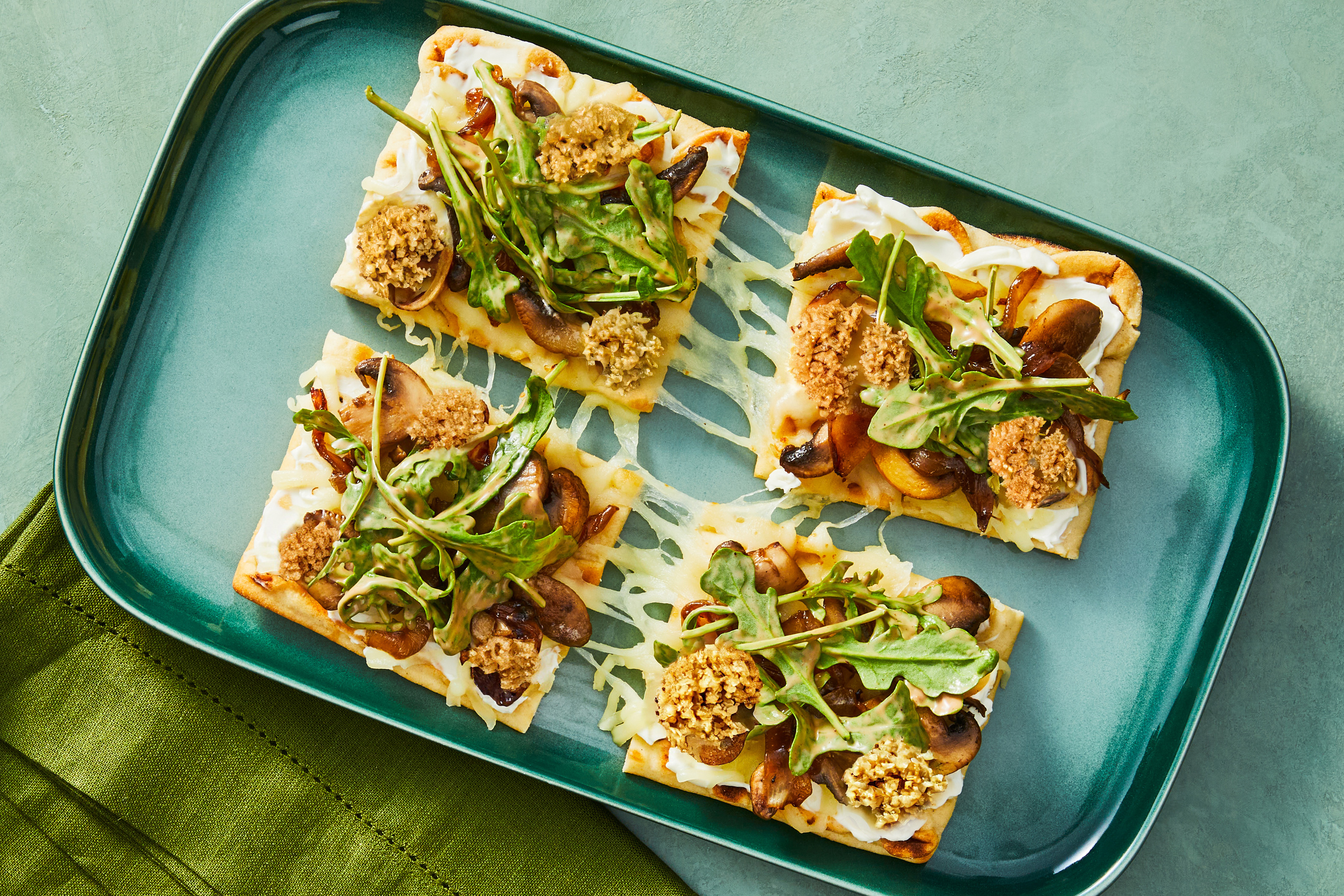 Chicken Sausage & Mushroom Flatbreads