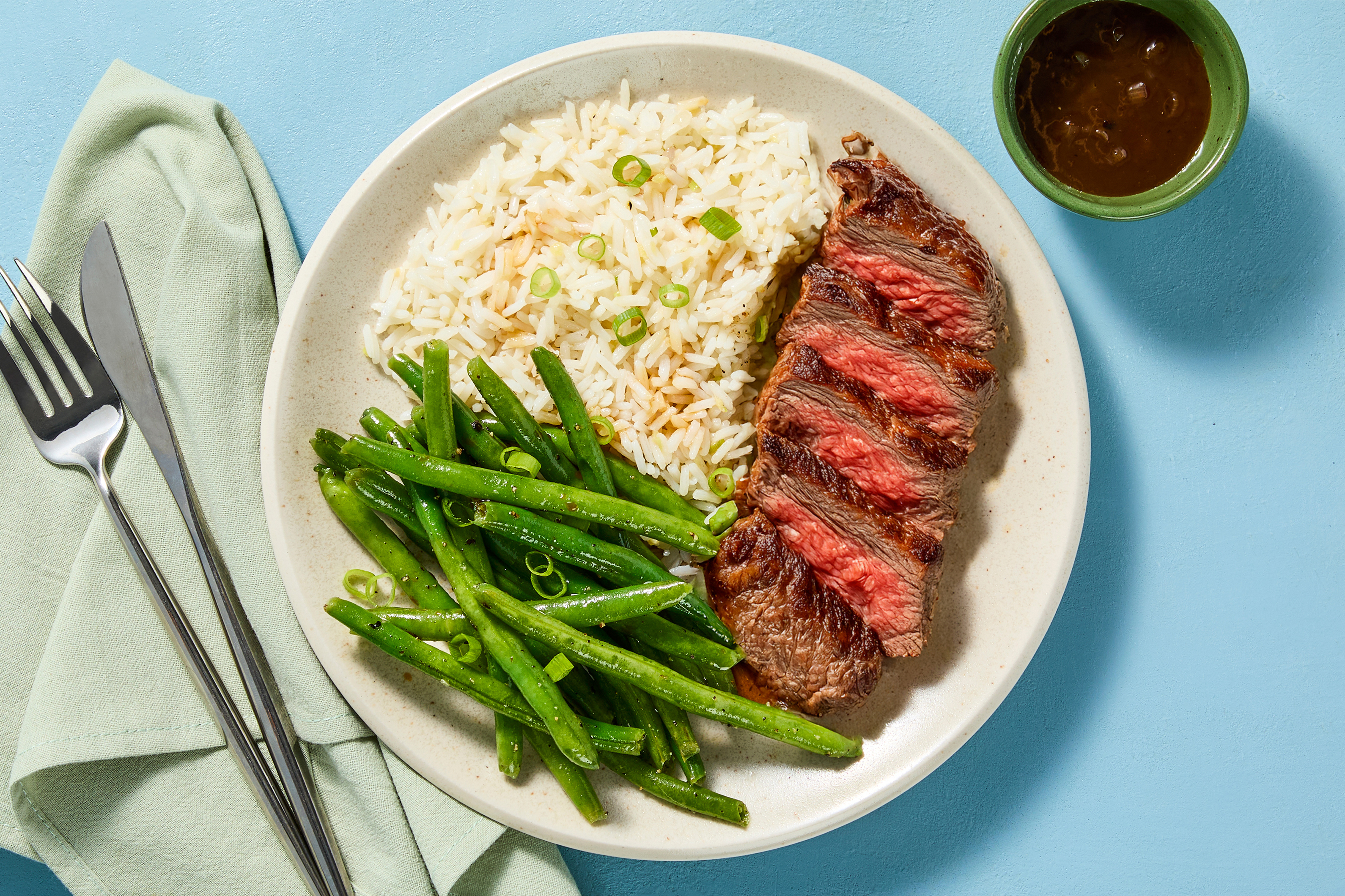 Apricot Balsamic Glazed Bavette Steak