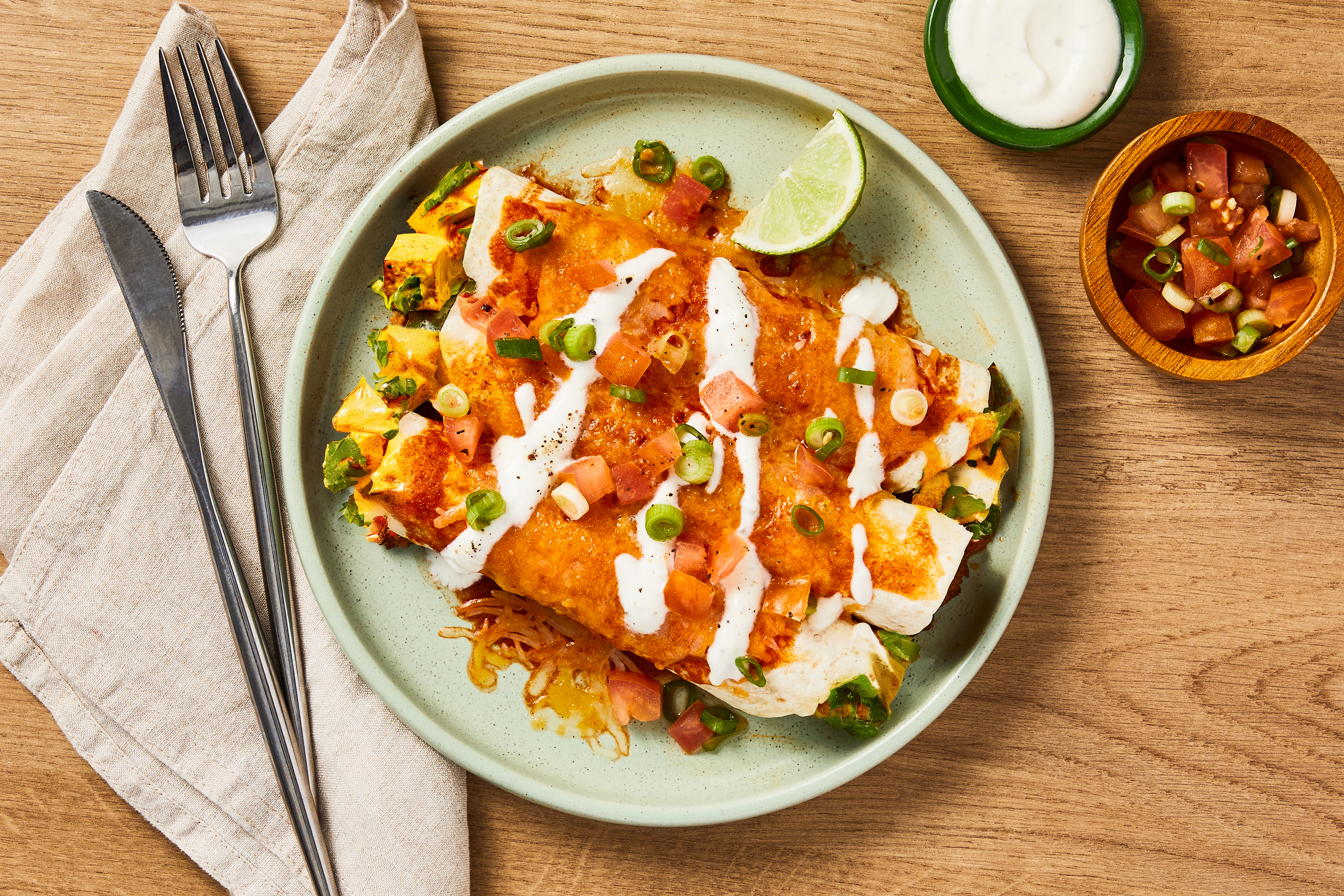 Tofu & Pepper Enchiladas