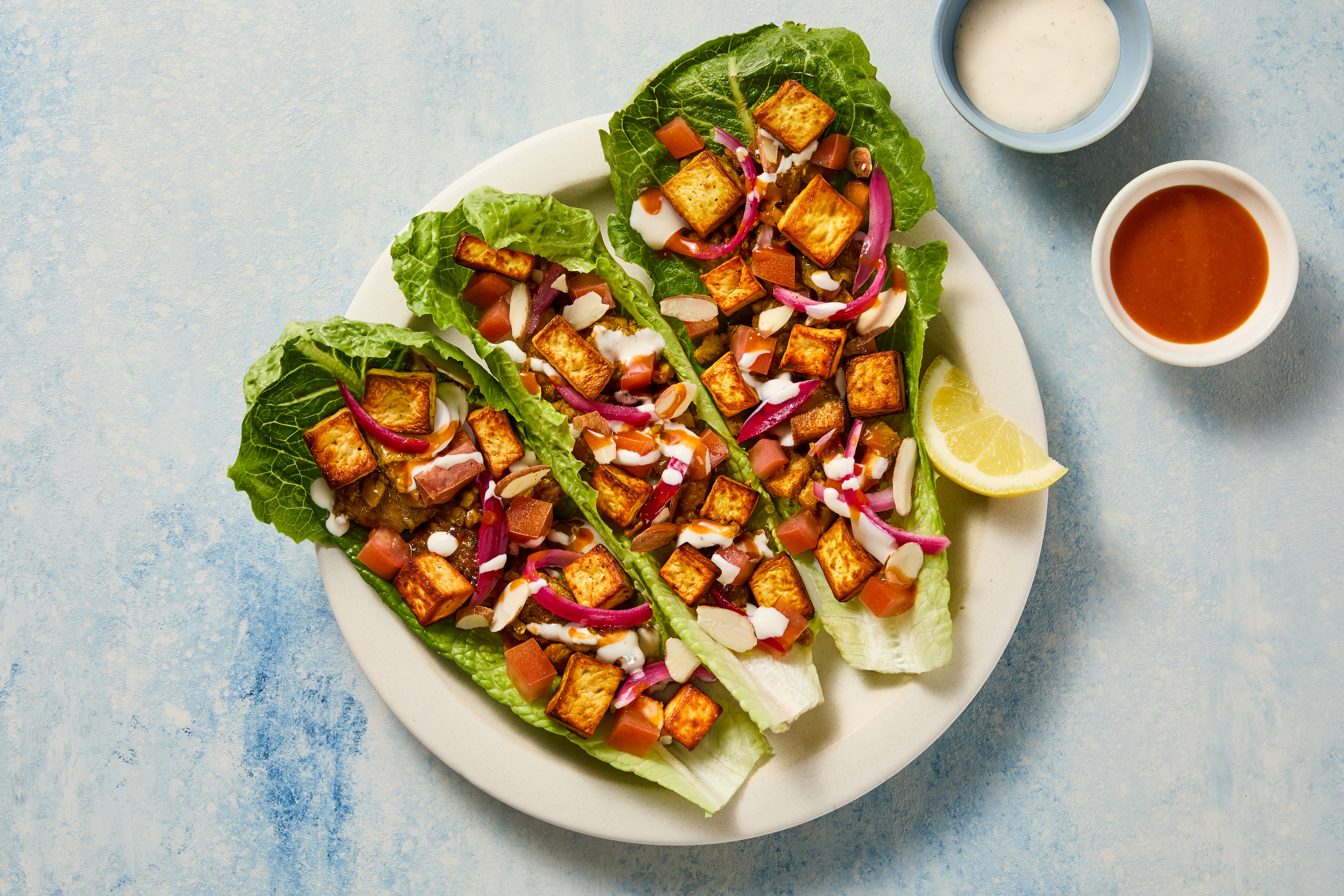 Shawarma-Spiced Tofu Lettuce Wraps