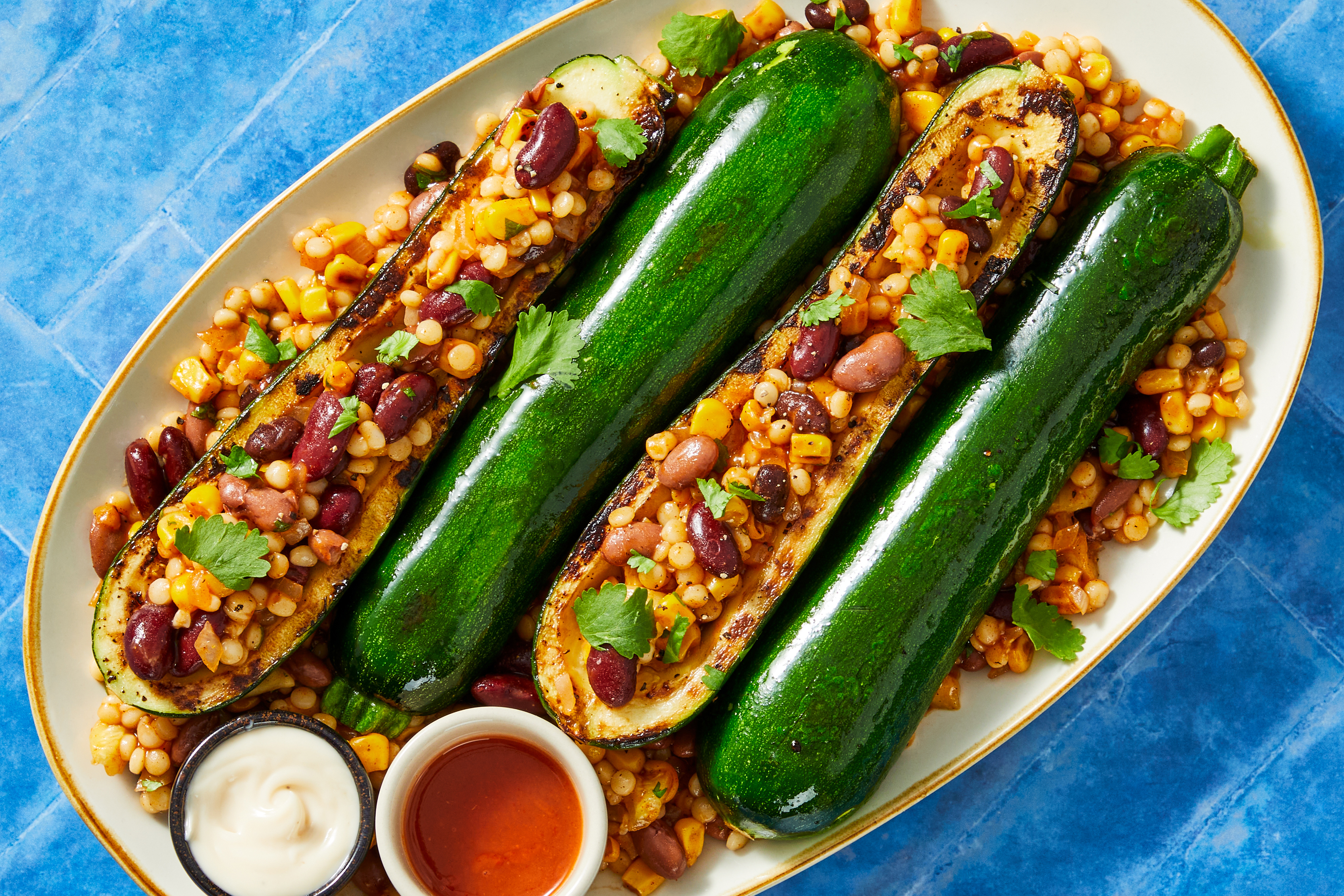 Tex-Mex Zucchini & Couscous Skillet