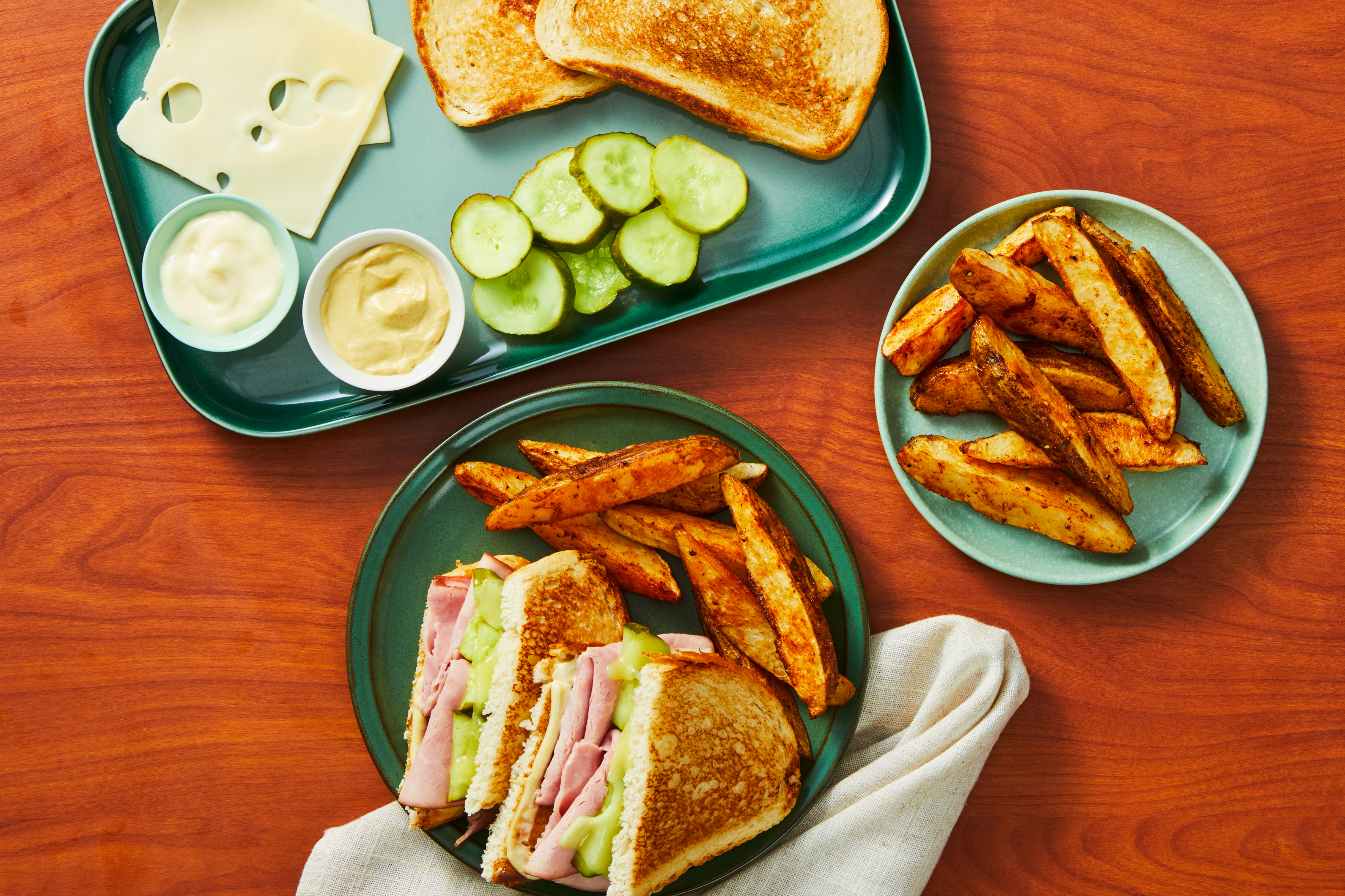 Griddled Ham & Swiss Sandwich Bar