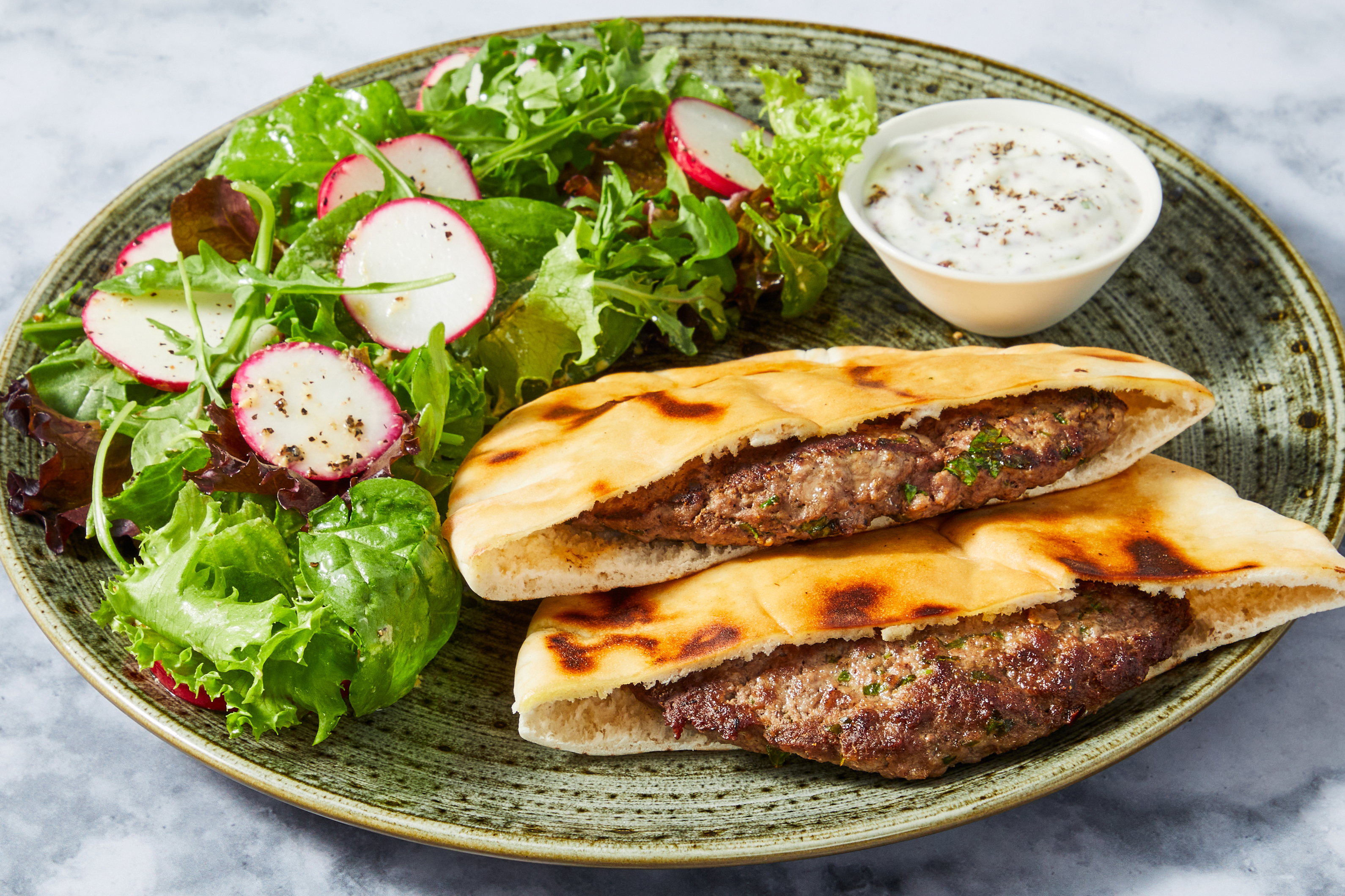 Lebanese-Style Beef-Stuffed Pitas