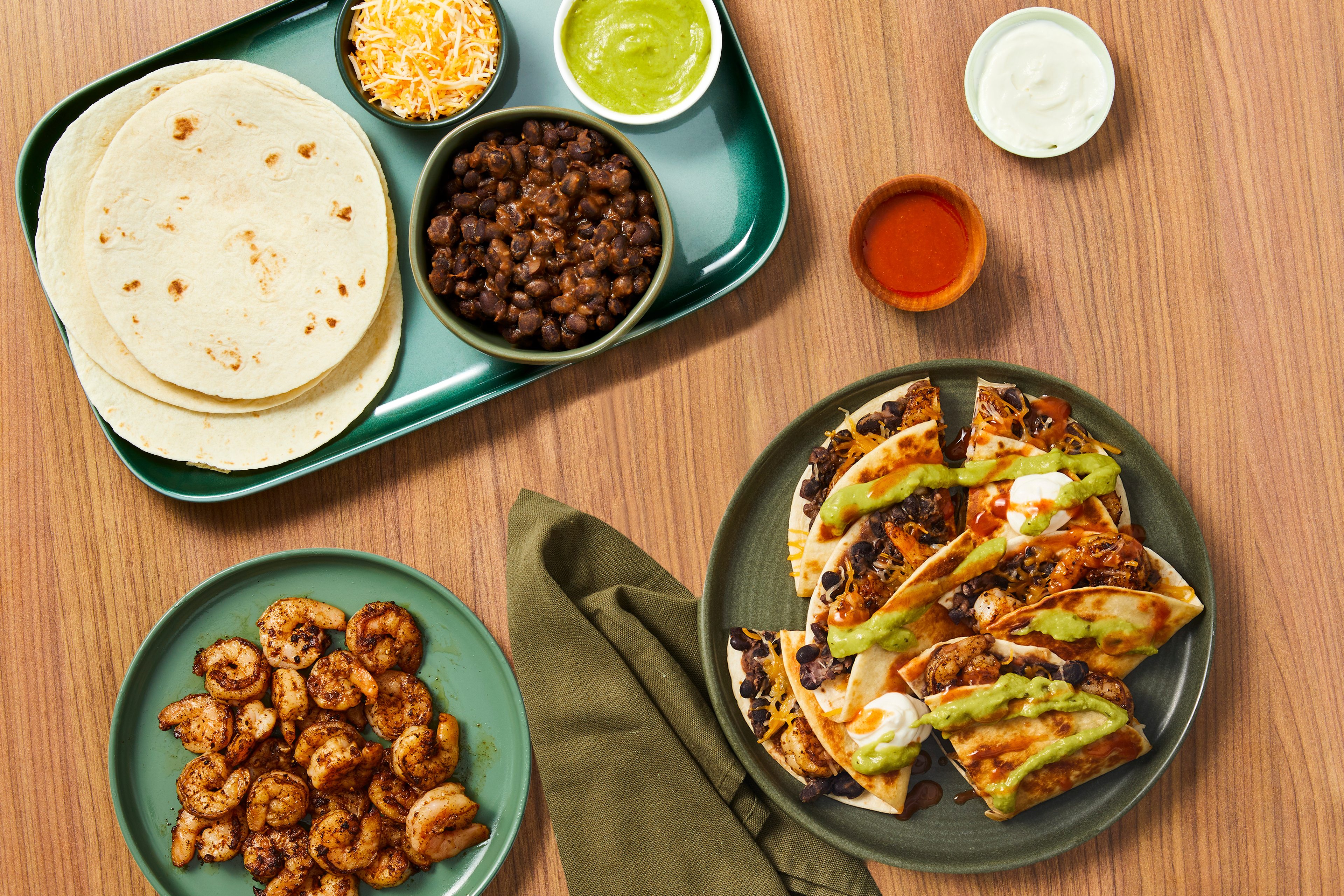 Cheesy Shrimp Quesadilla Bar