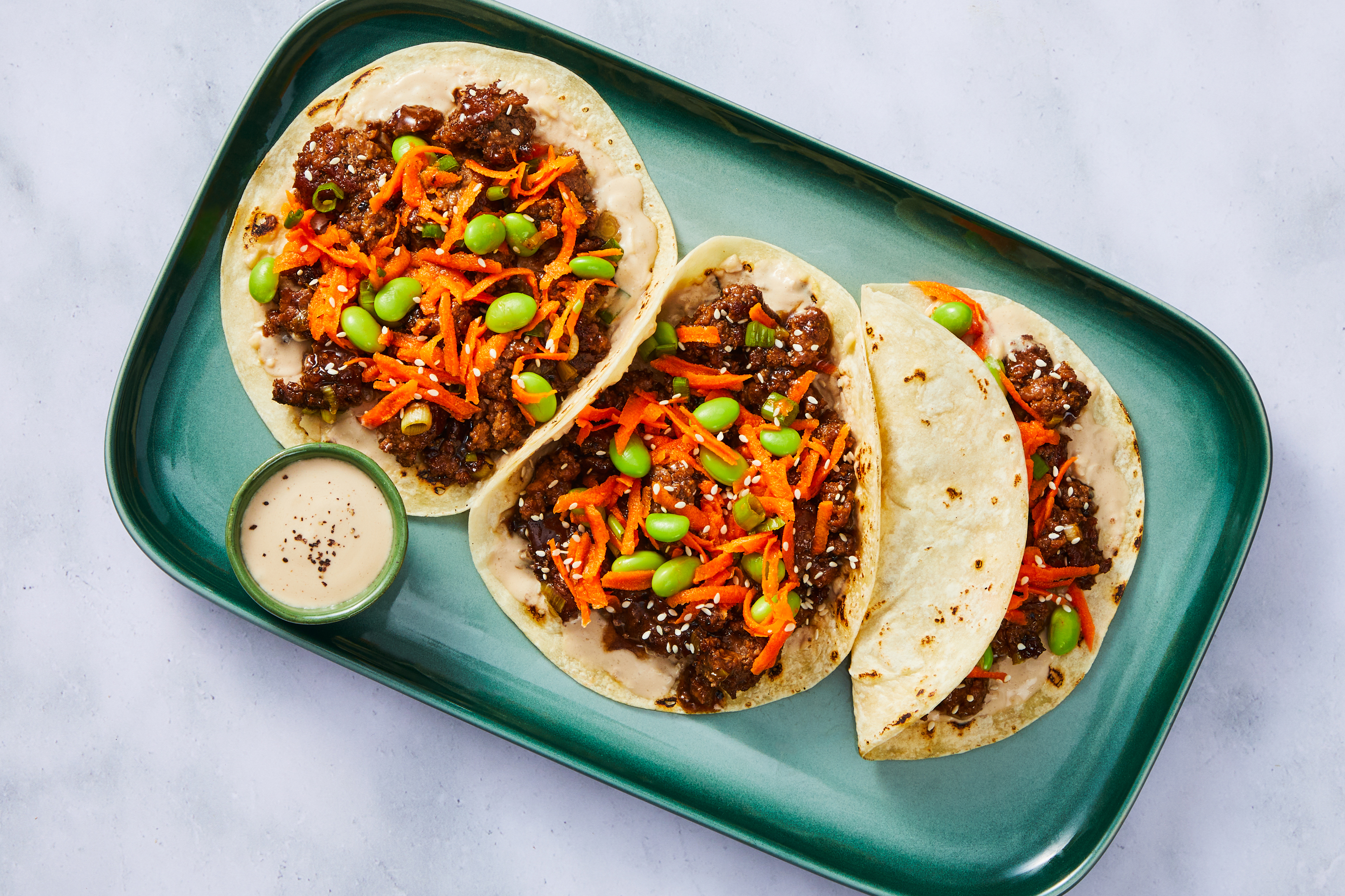 Bulgogi Beef Tacos with Pickled Carrot