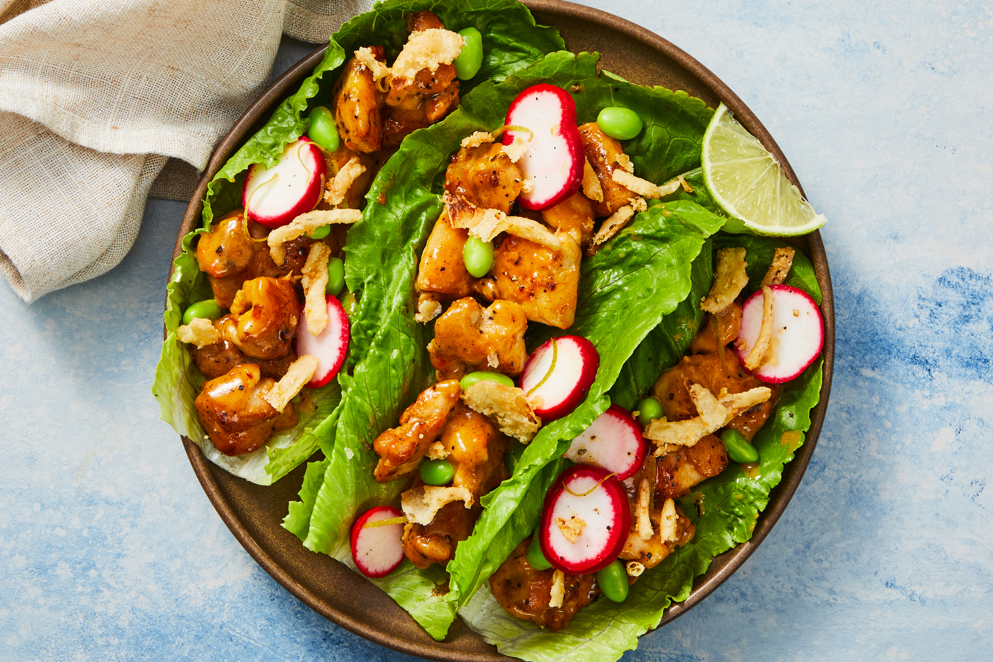 Creamy Green Curry Turkey Lettuce Wraps