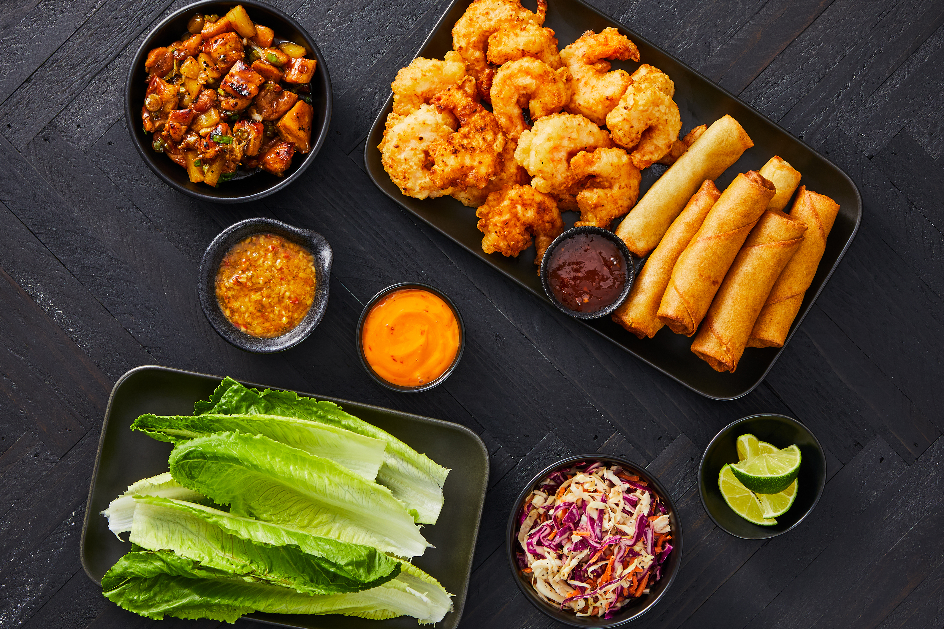 Coconut Shrimp & Hoisin Chicken Platter