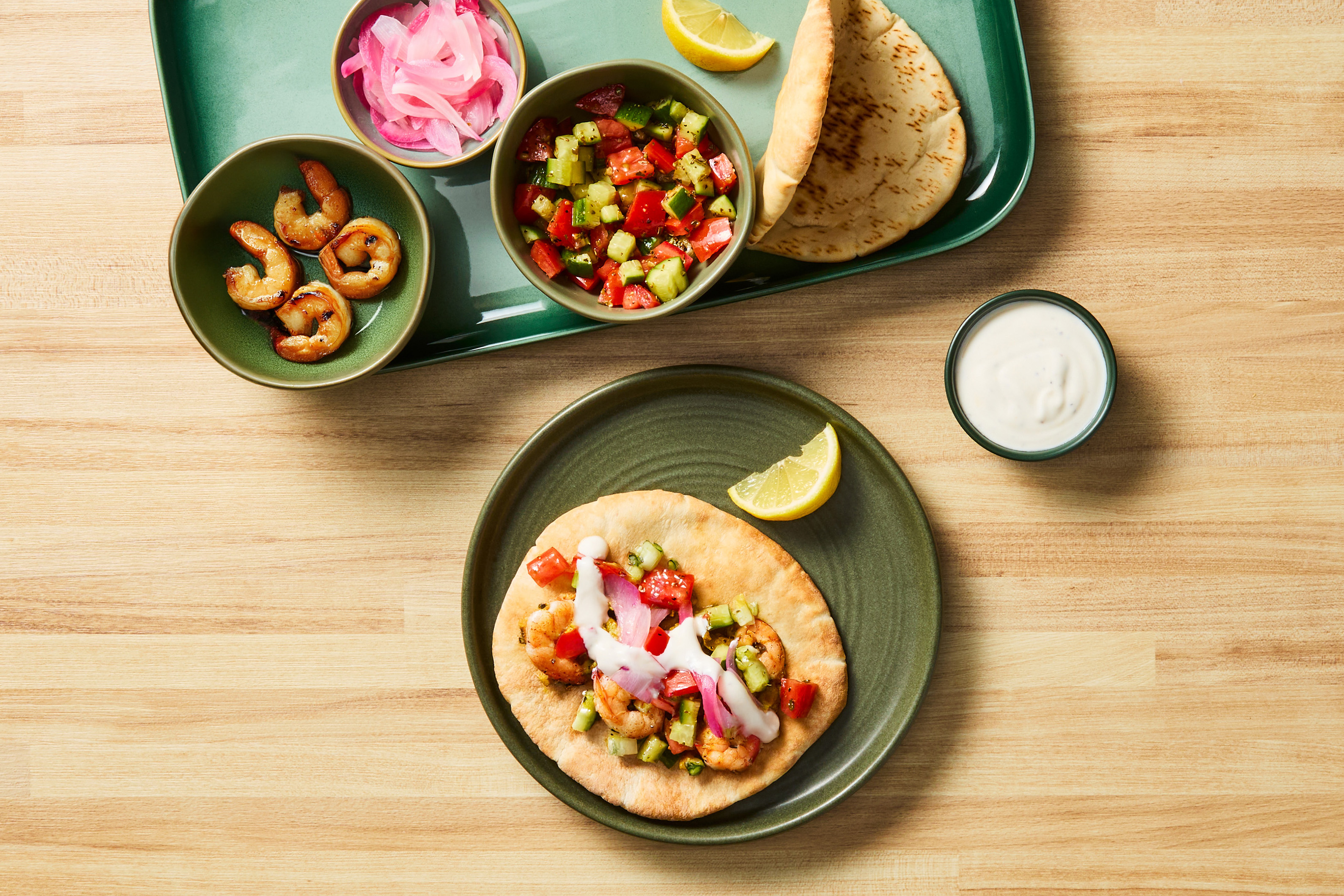 Shrimp Shawarma Pita Bar