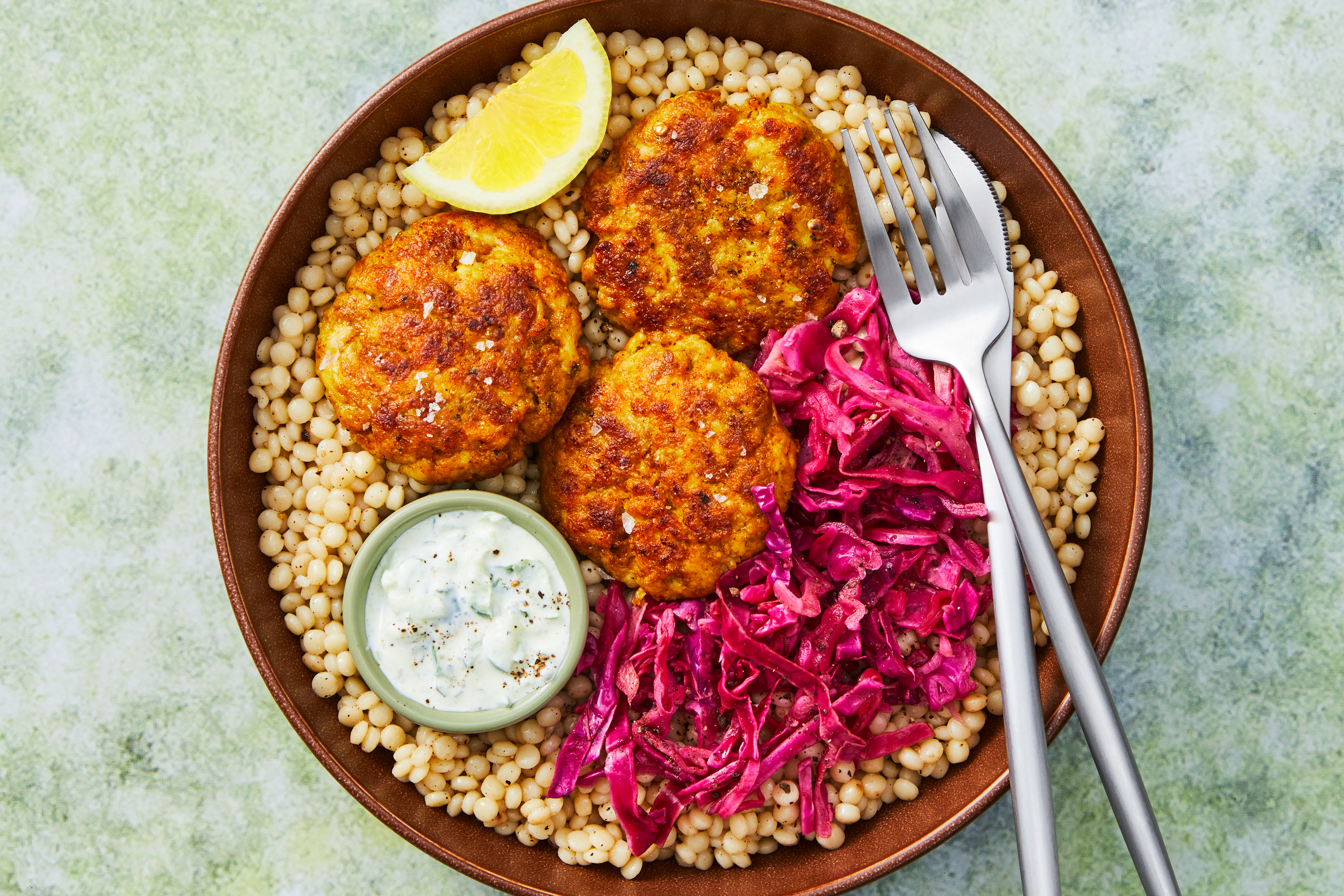 Chicken Kofta & Lemony Couscous Bowls