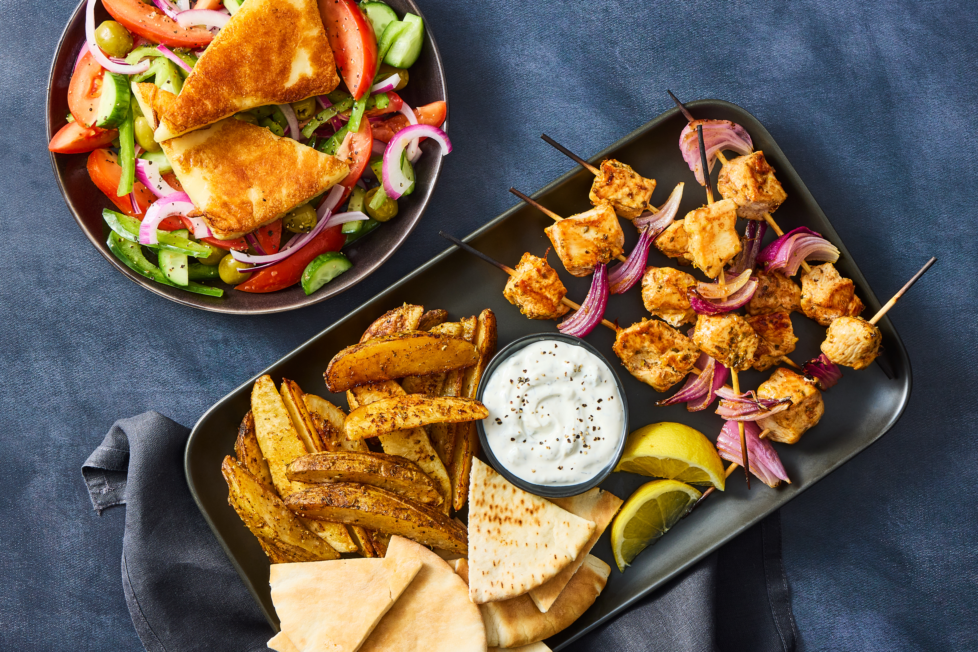Chicken Souvlaki Kebabs with Tzatziki