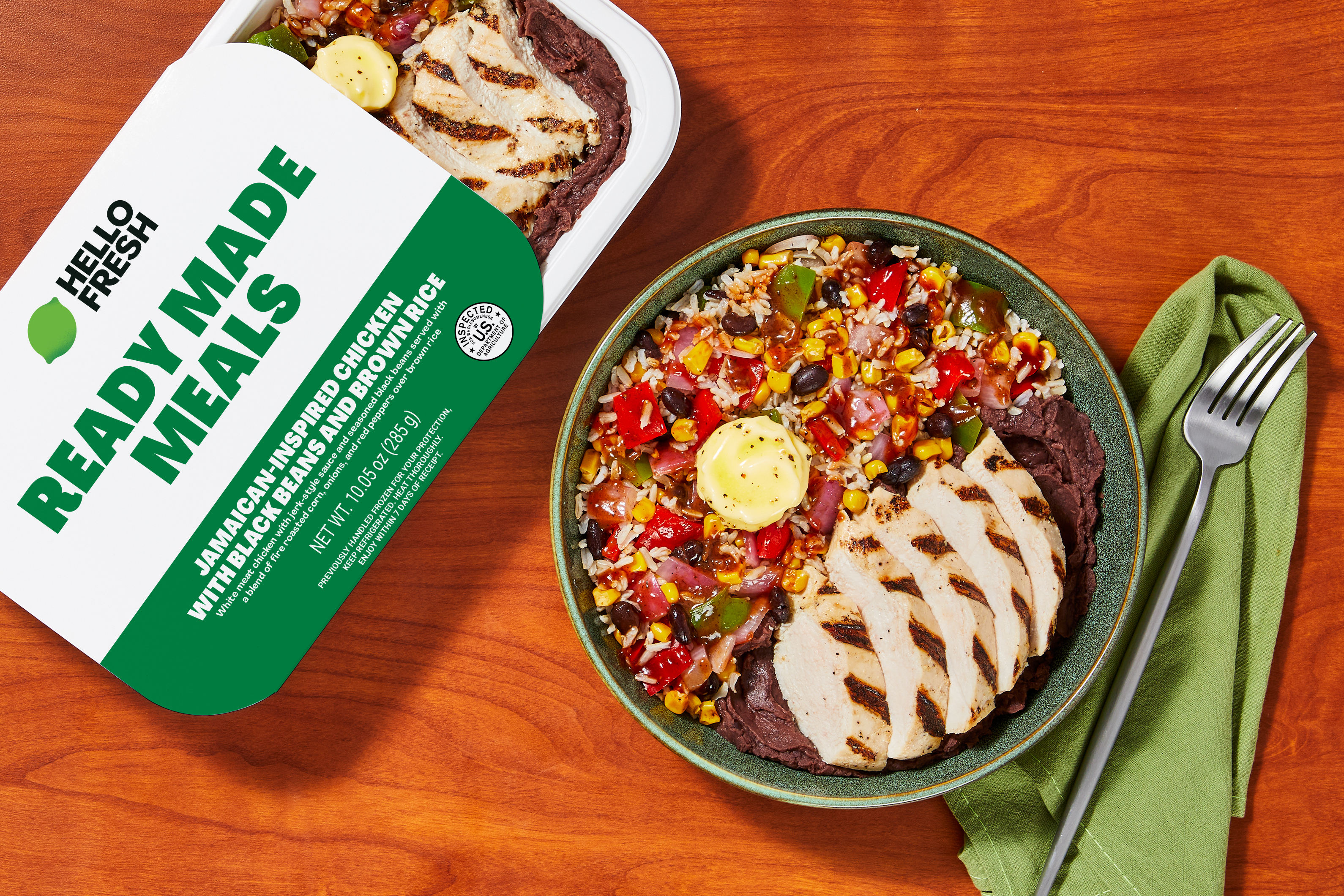 Ready Made Meal, Jamaican-Inspired Chicken with Black Beans and Brown Rice (Menu)