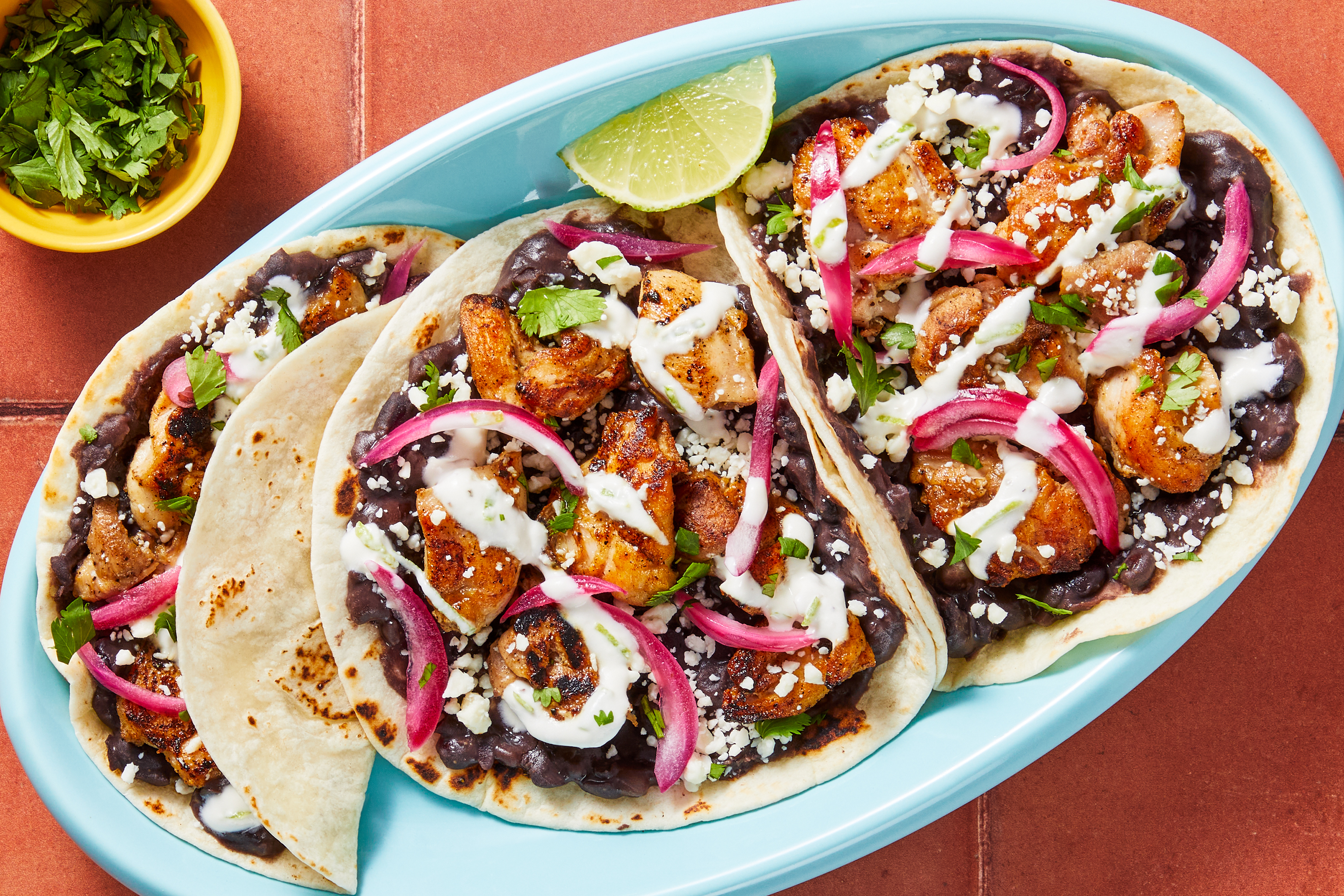 Honduran-Style Chicken Baleadas