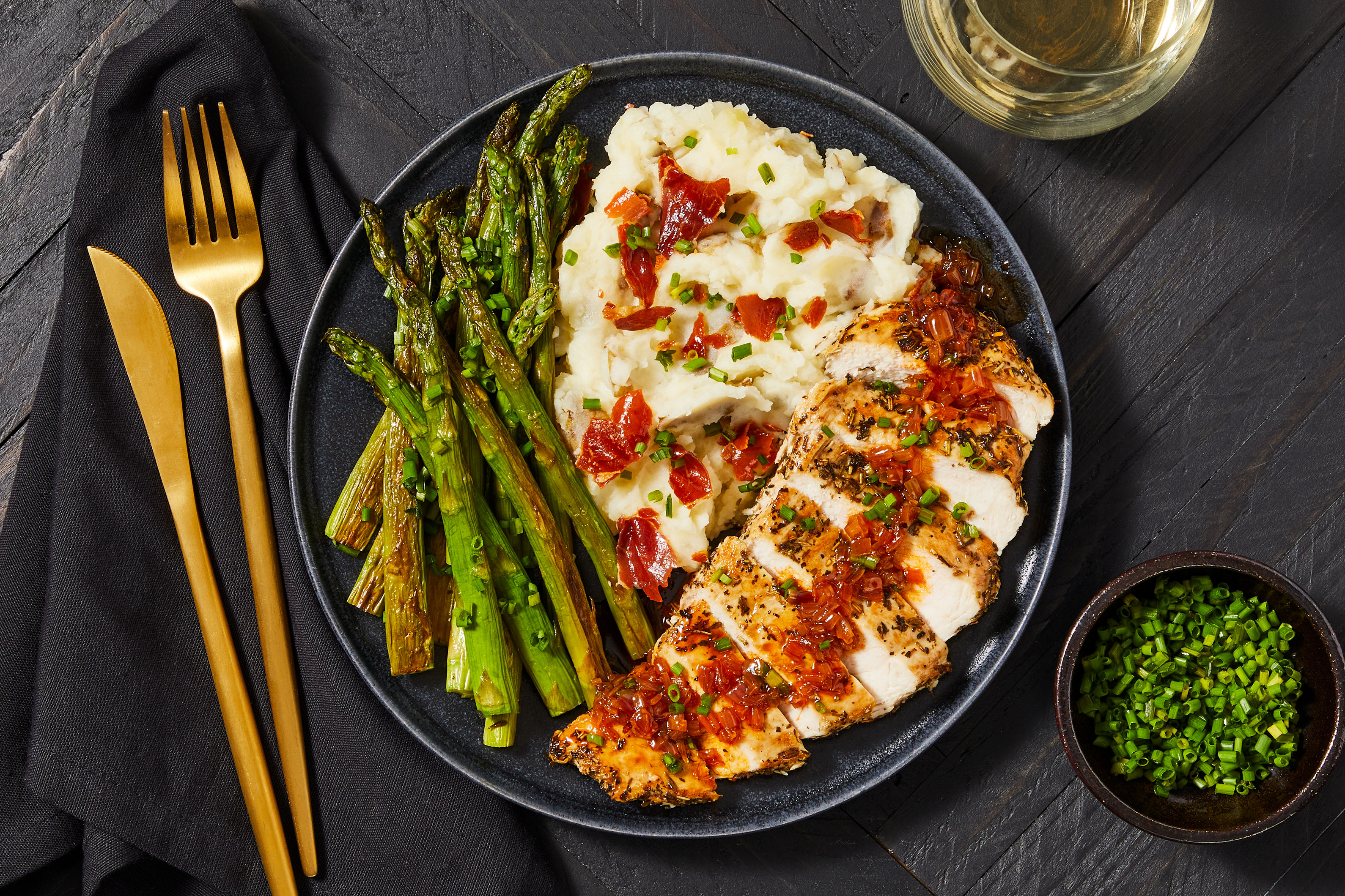 Herbed Chicken with Roasted Brussels
