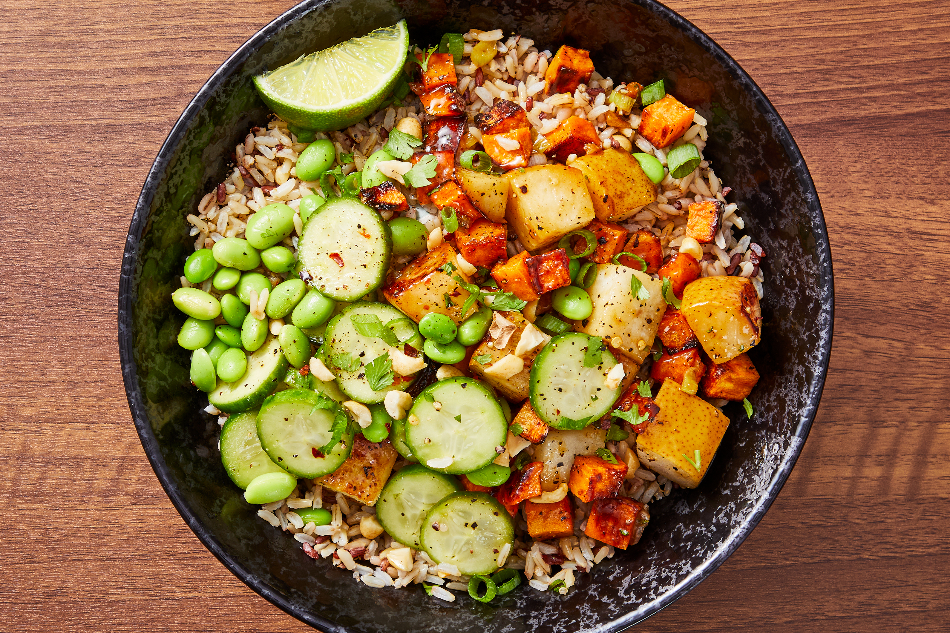 Thai Sweet Potato & Edamame Grain Bowls
