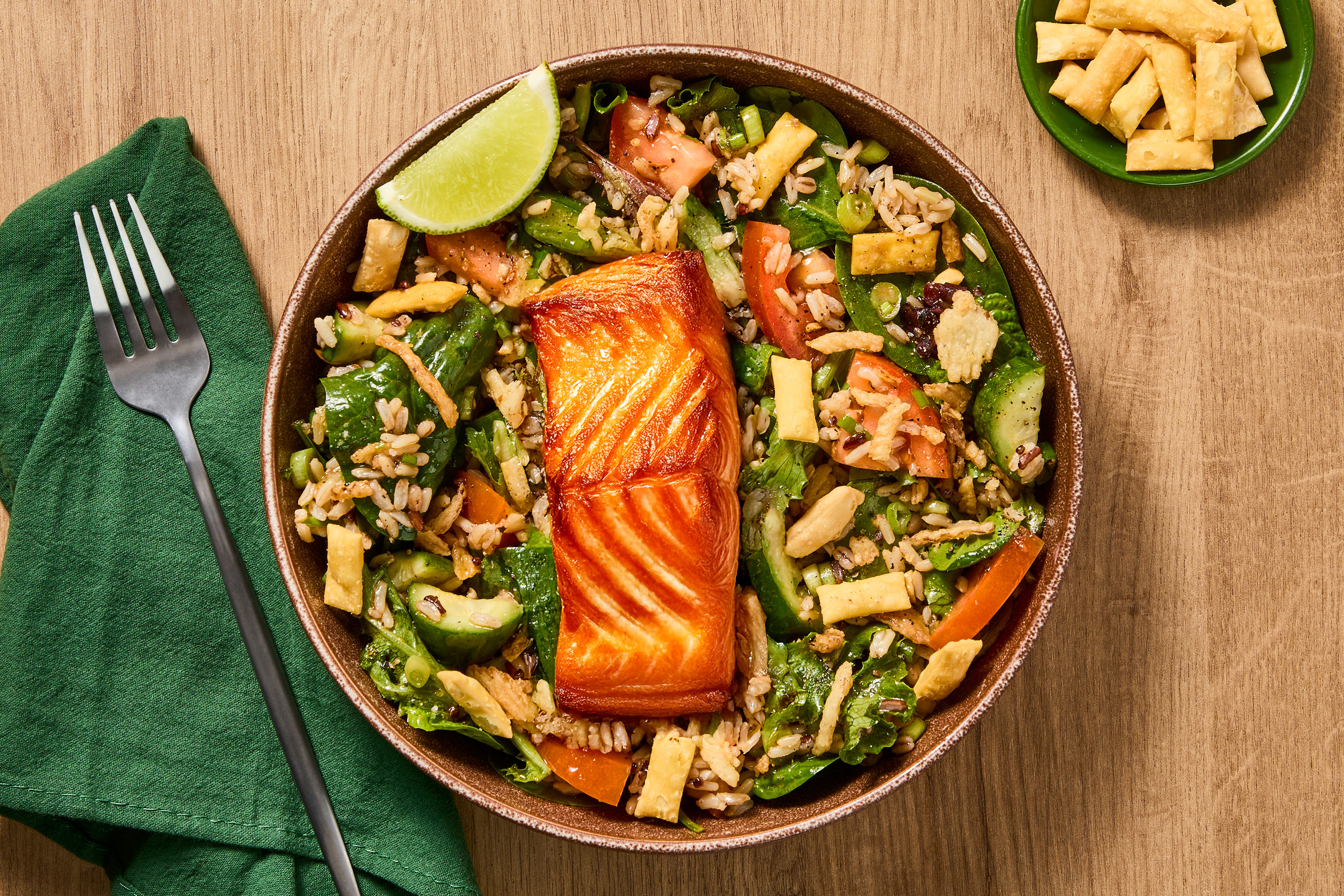 Spicy Thai-Style Salmon & Grain Salad