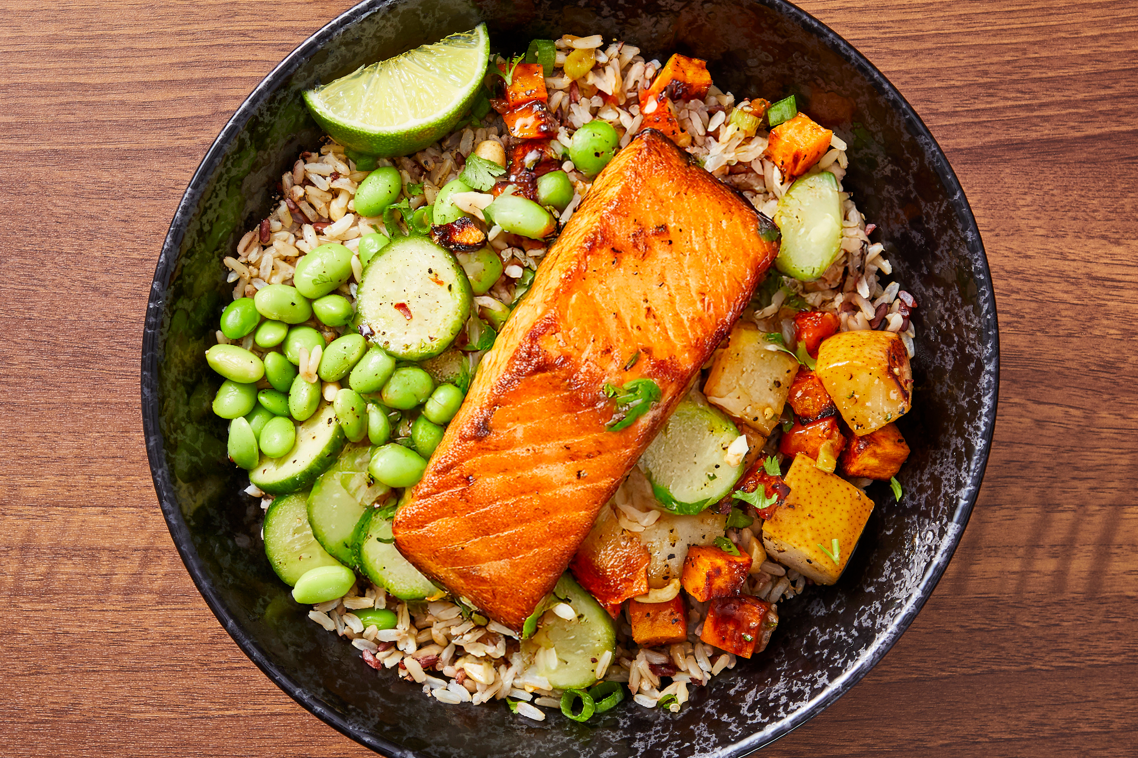 Thai Salmon & Edamame Grain Bowls