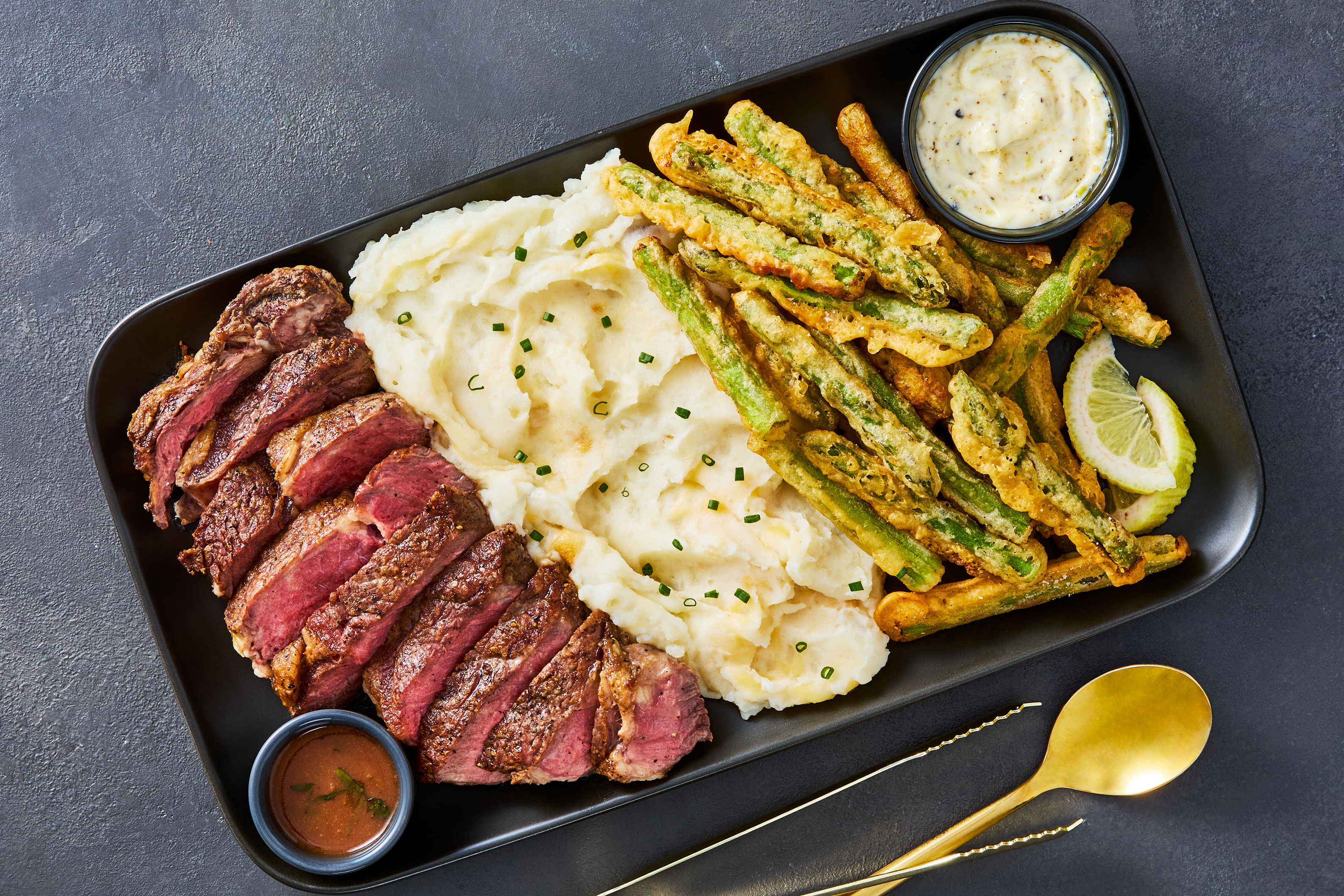 Bavette Steak & Asparagus Fries