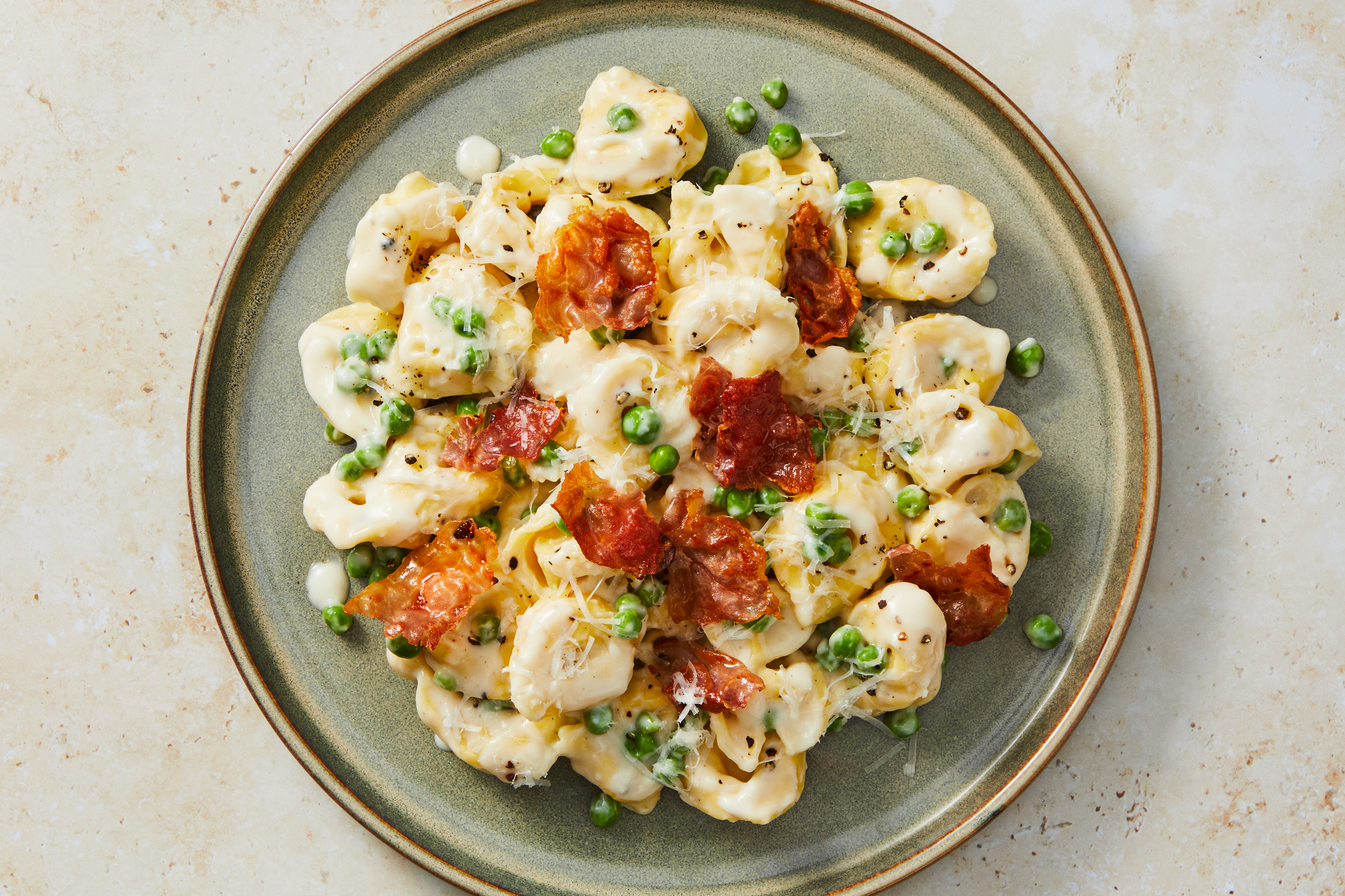 Creamy Tortelloni & Crispy Prosciutto