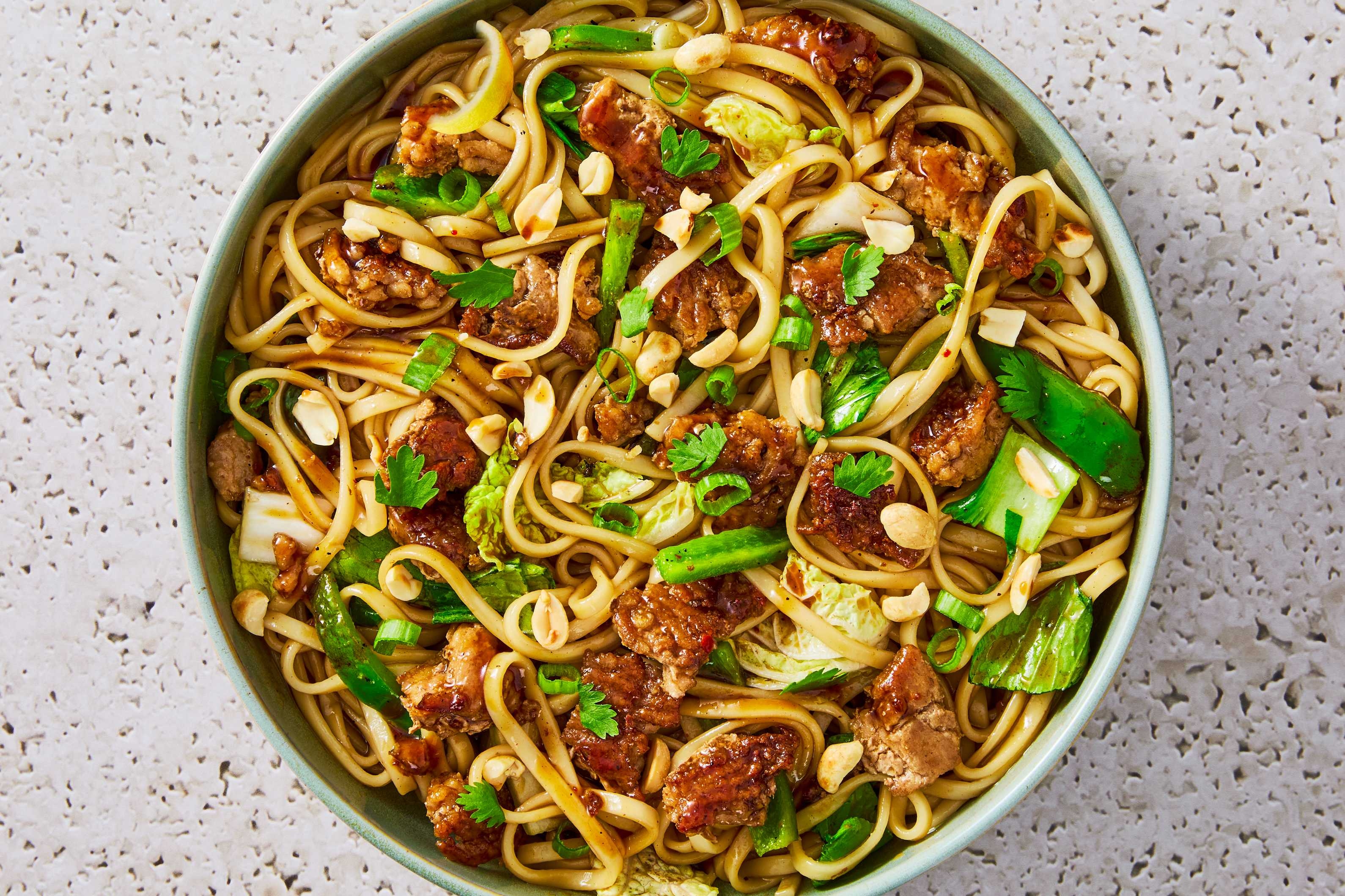 Sweet & Spicy Pork Noodle Stir-Fry