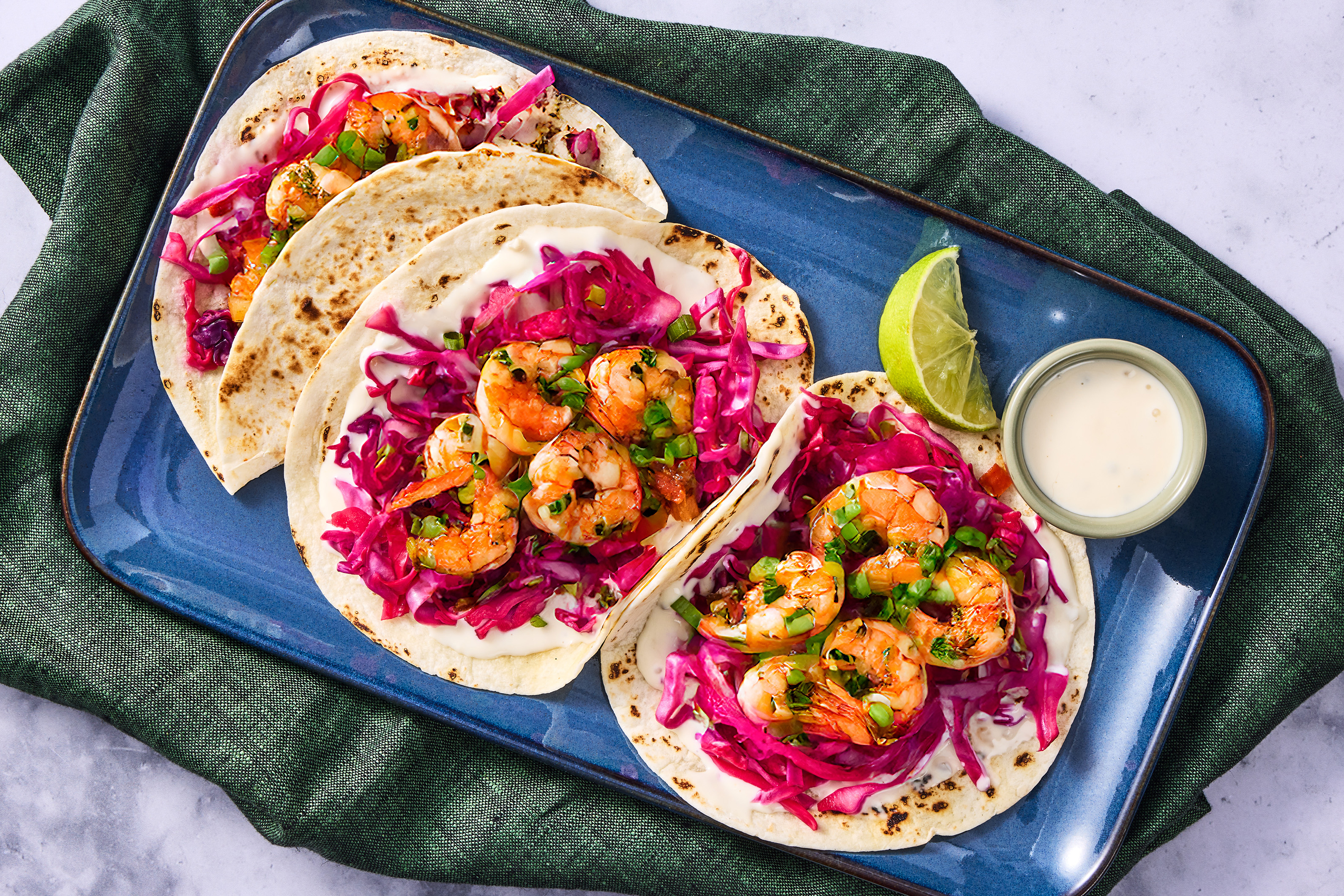 One-Pan Queso Blanco Shrimp Tacos