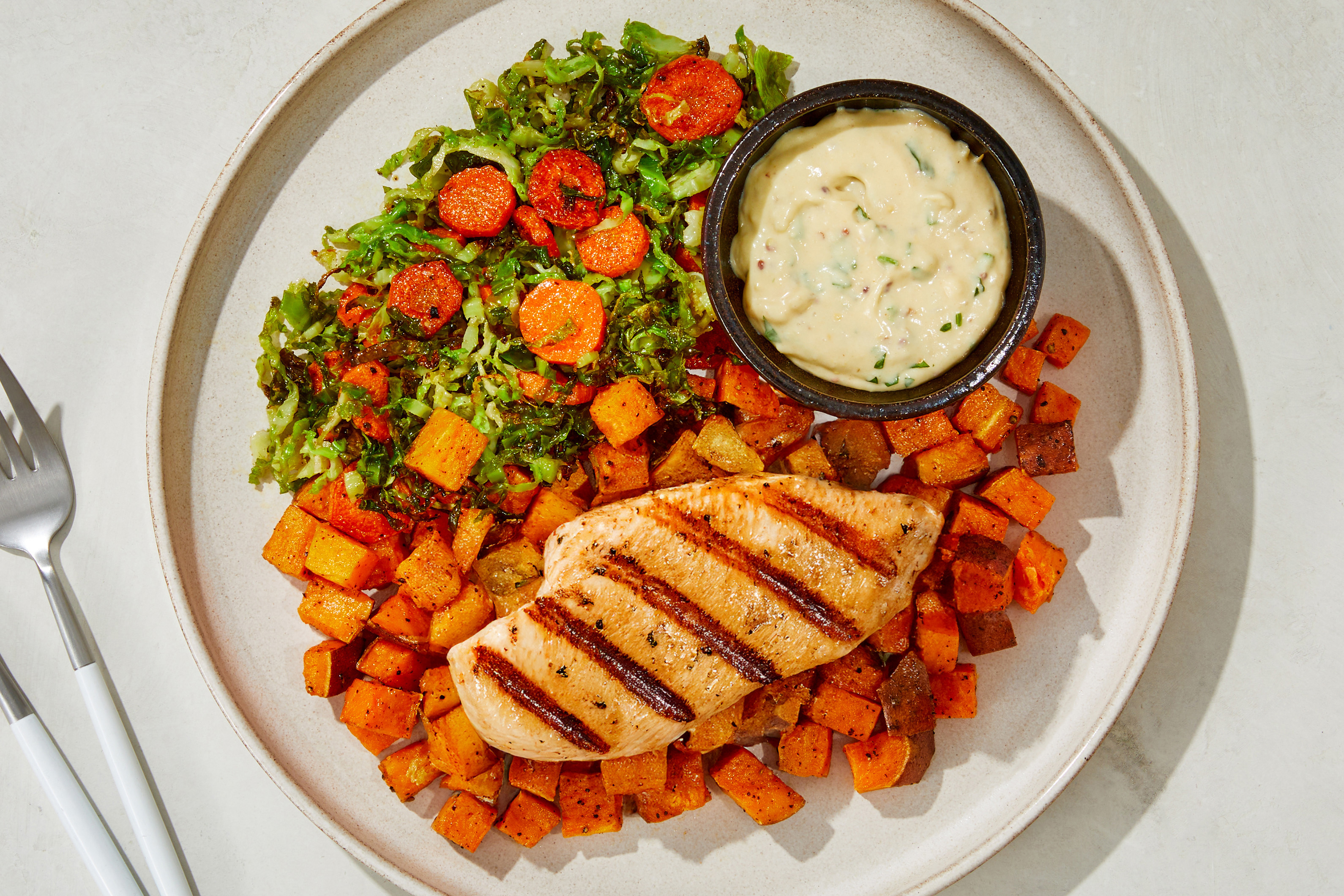 Grilled Chicken Breast & Creamy Dijon Sauce