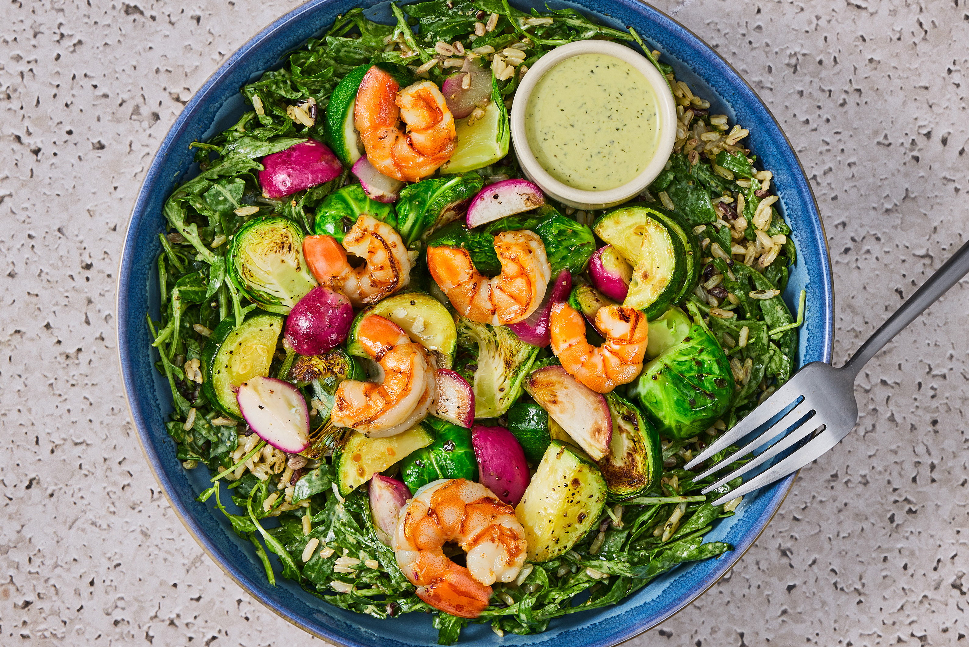 Green Goddess Shrimp & Grain Bowls