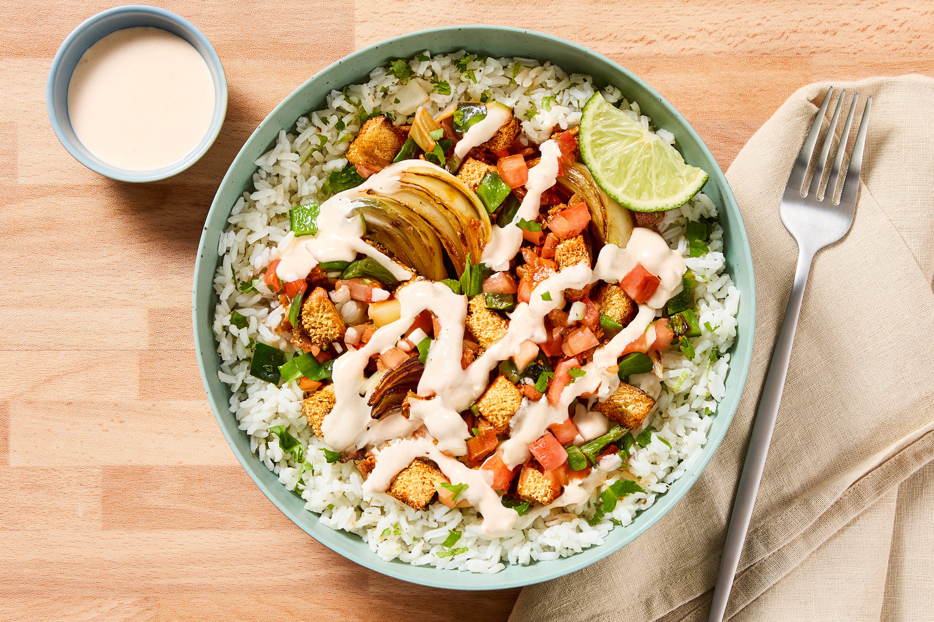 Saucy Tofu Burrito Bowls