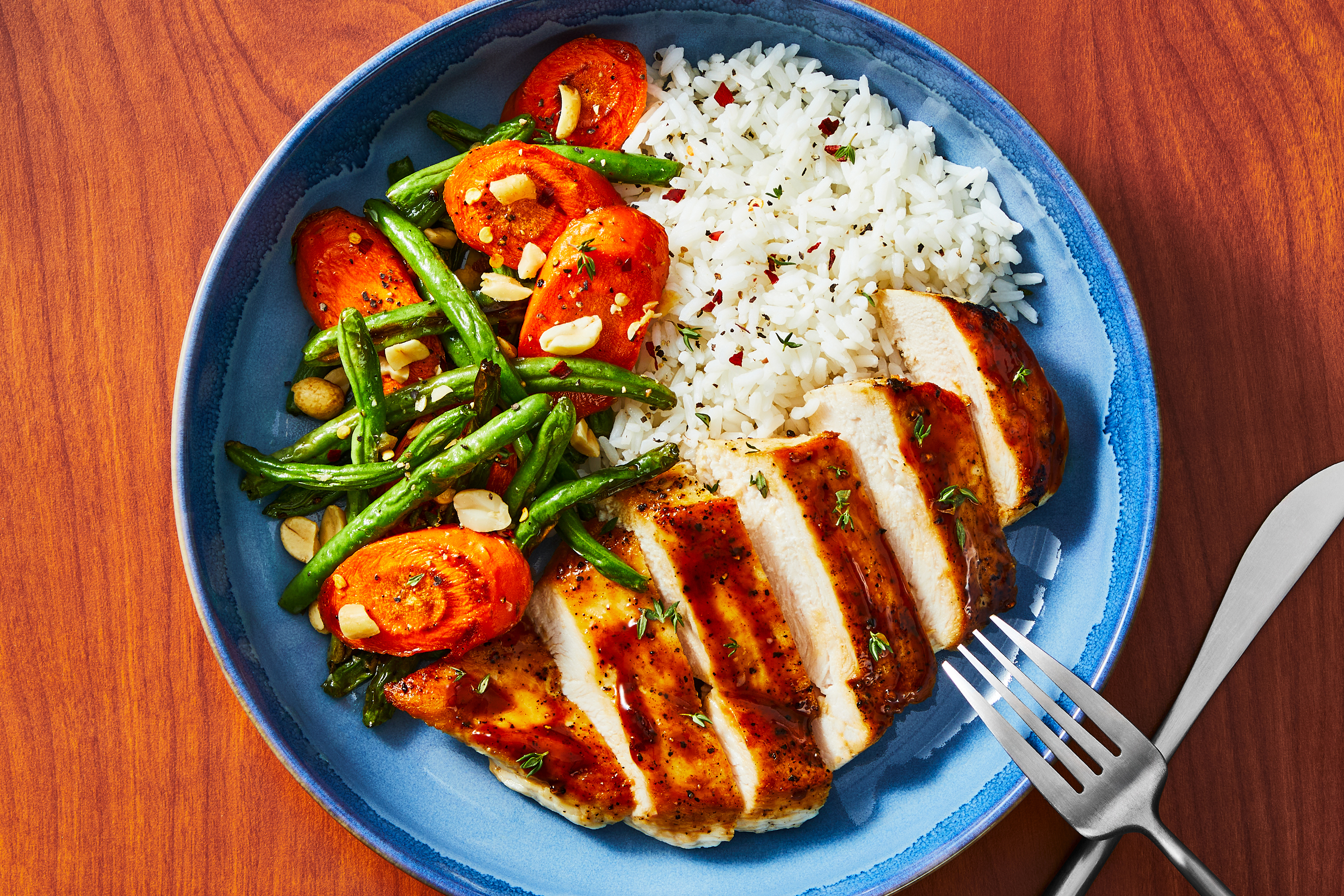Glazed Apricot Dijon Chicken & Rice