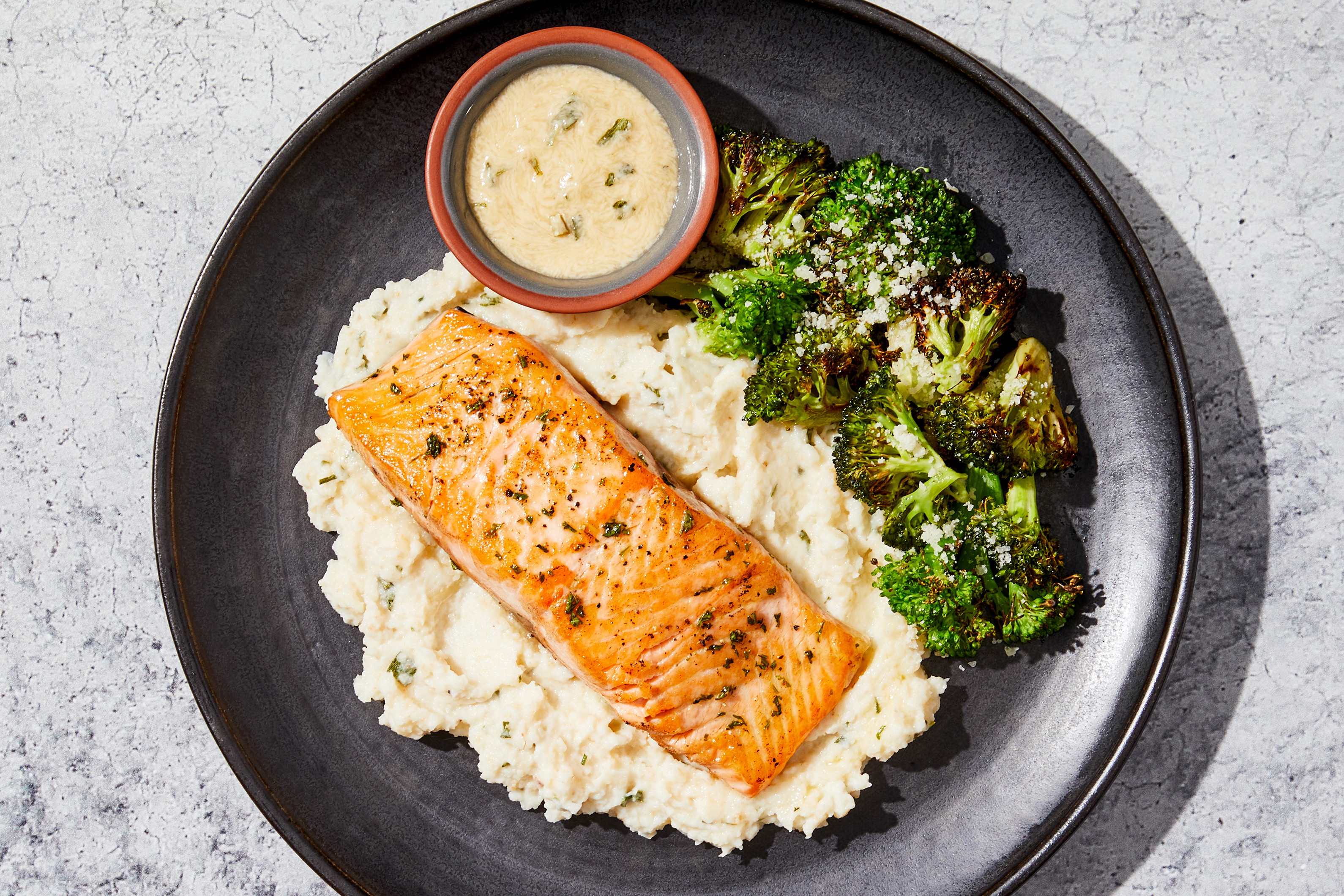 Roasted Garlic Butter Salmon