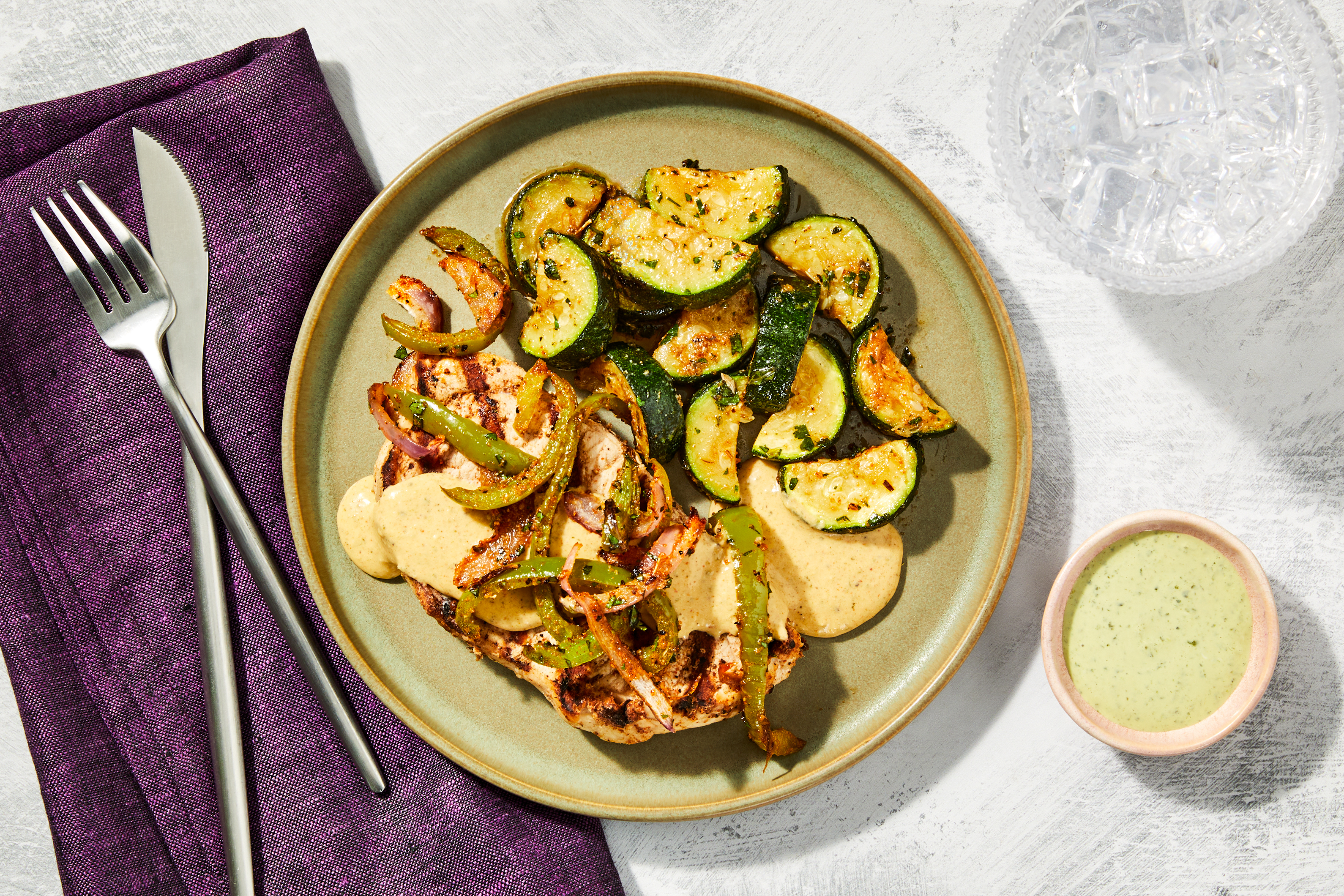 Fajita-Spiced Pork Chop & Peppers