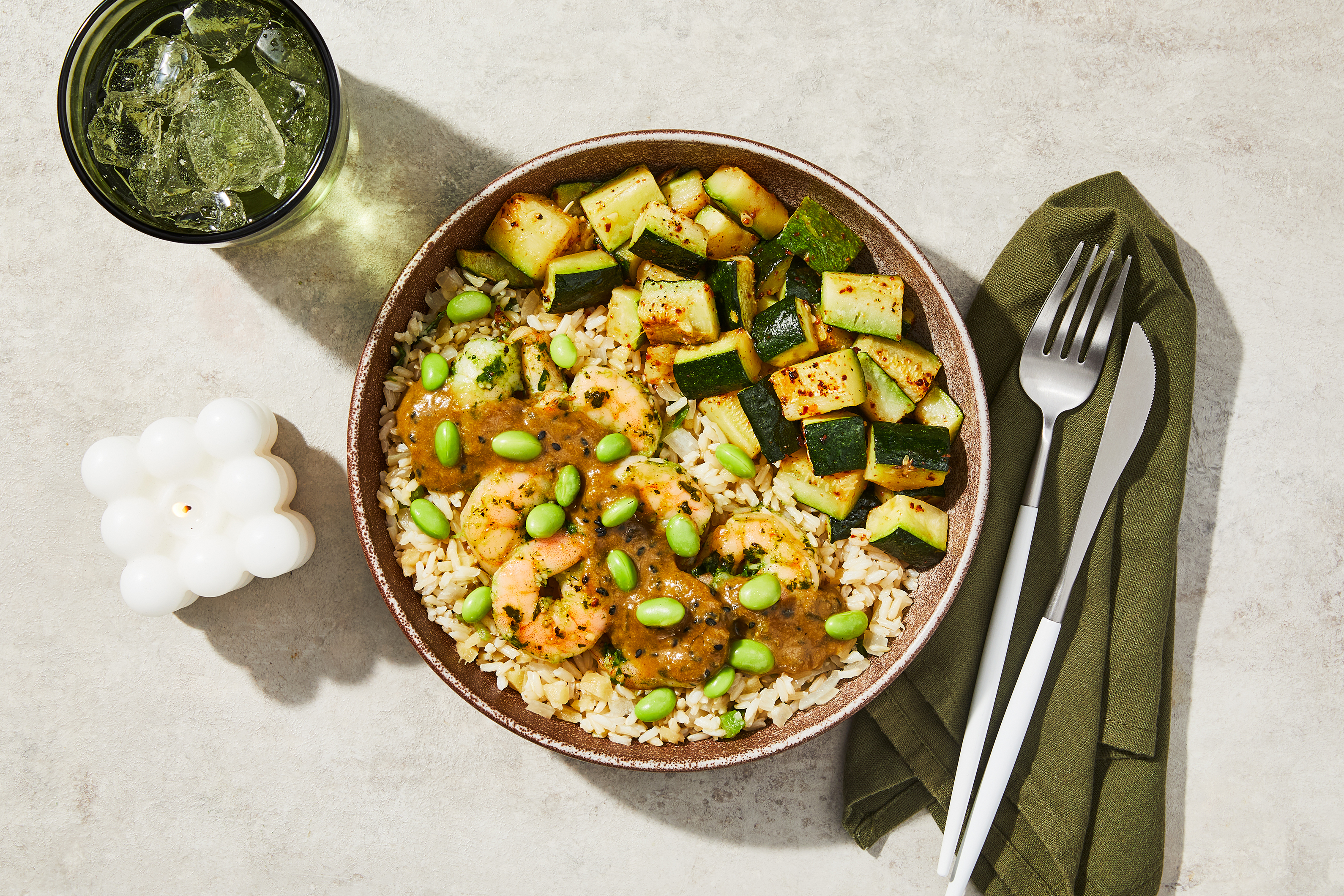 Sesame Miso Shrimp Bowl
