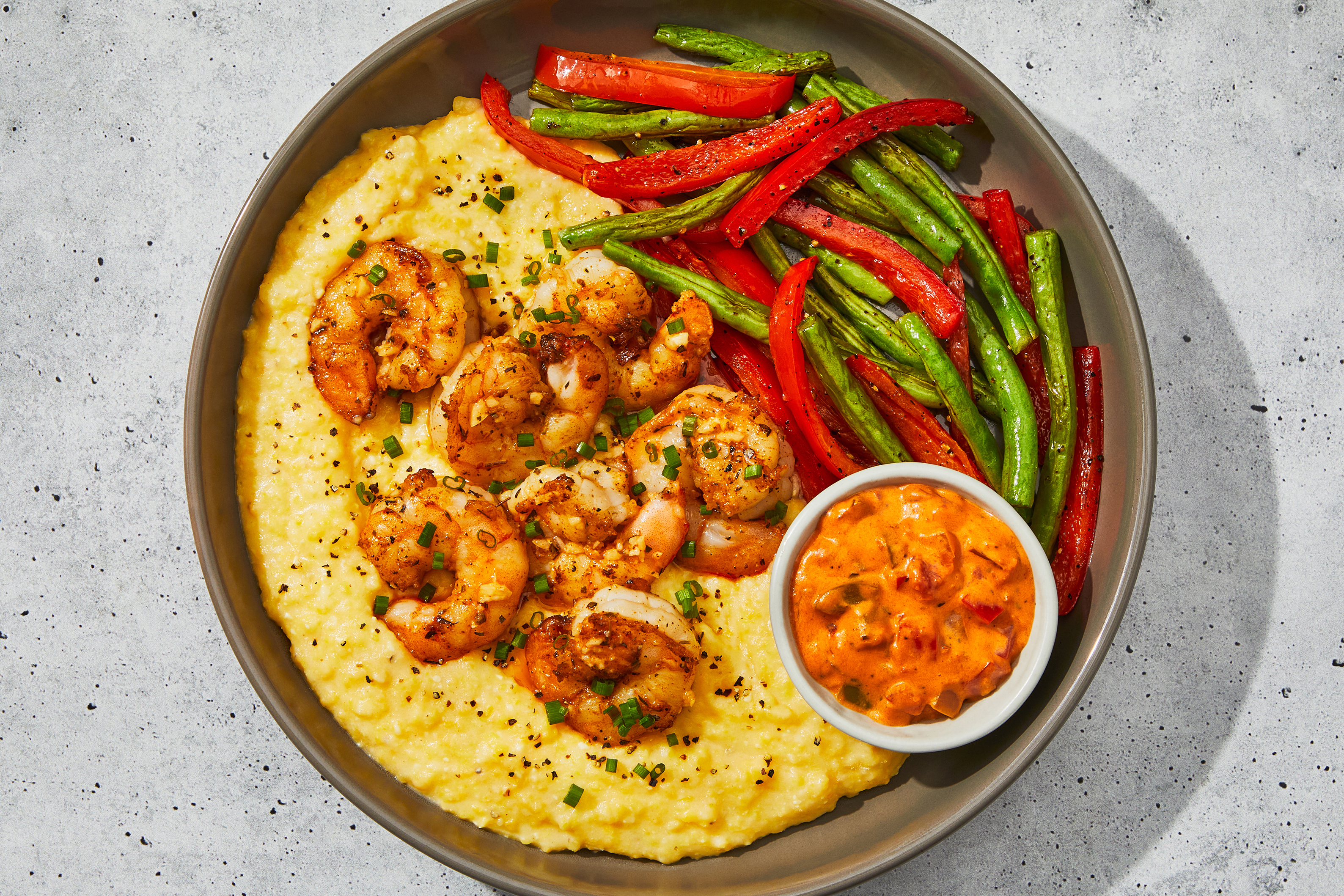 Creole Shrimp & Smoky Cheddar Grits
