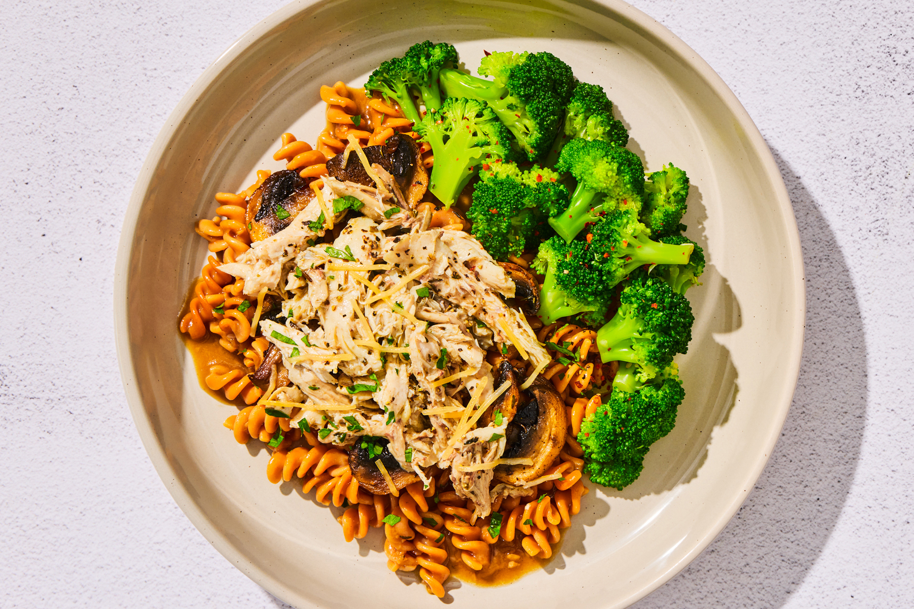 Red Wine Mushroom & Chicken Fusilli