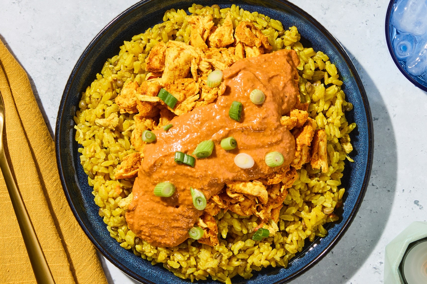 [Format plus] Cari crémeux au poulet et aux tomates