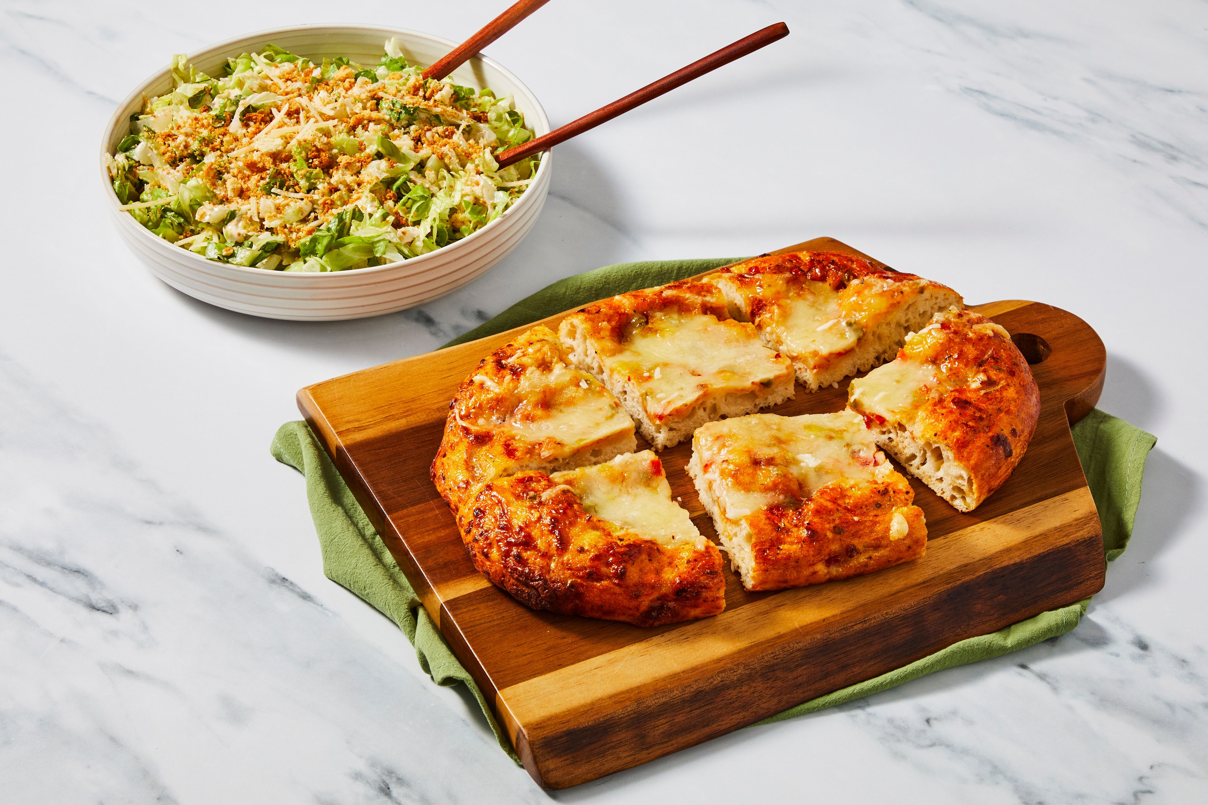 Cheese Pizza & Caesar Salad