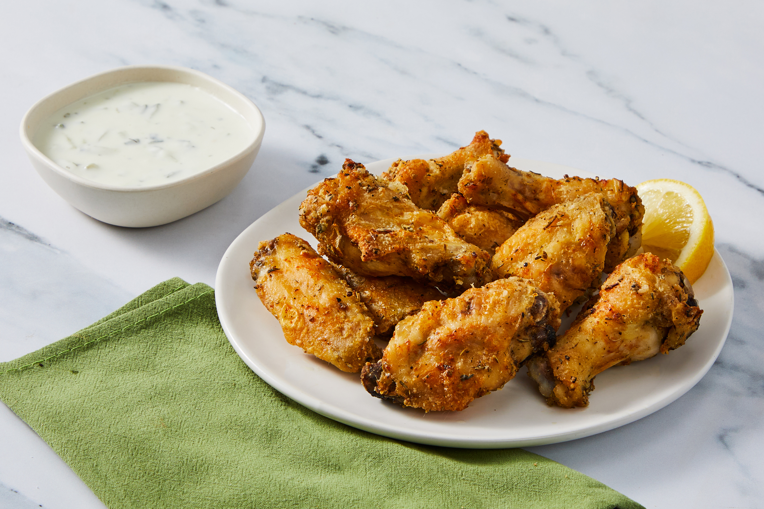 Greek Lemon-Herb Chicken Wings