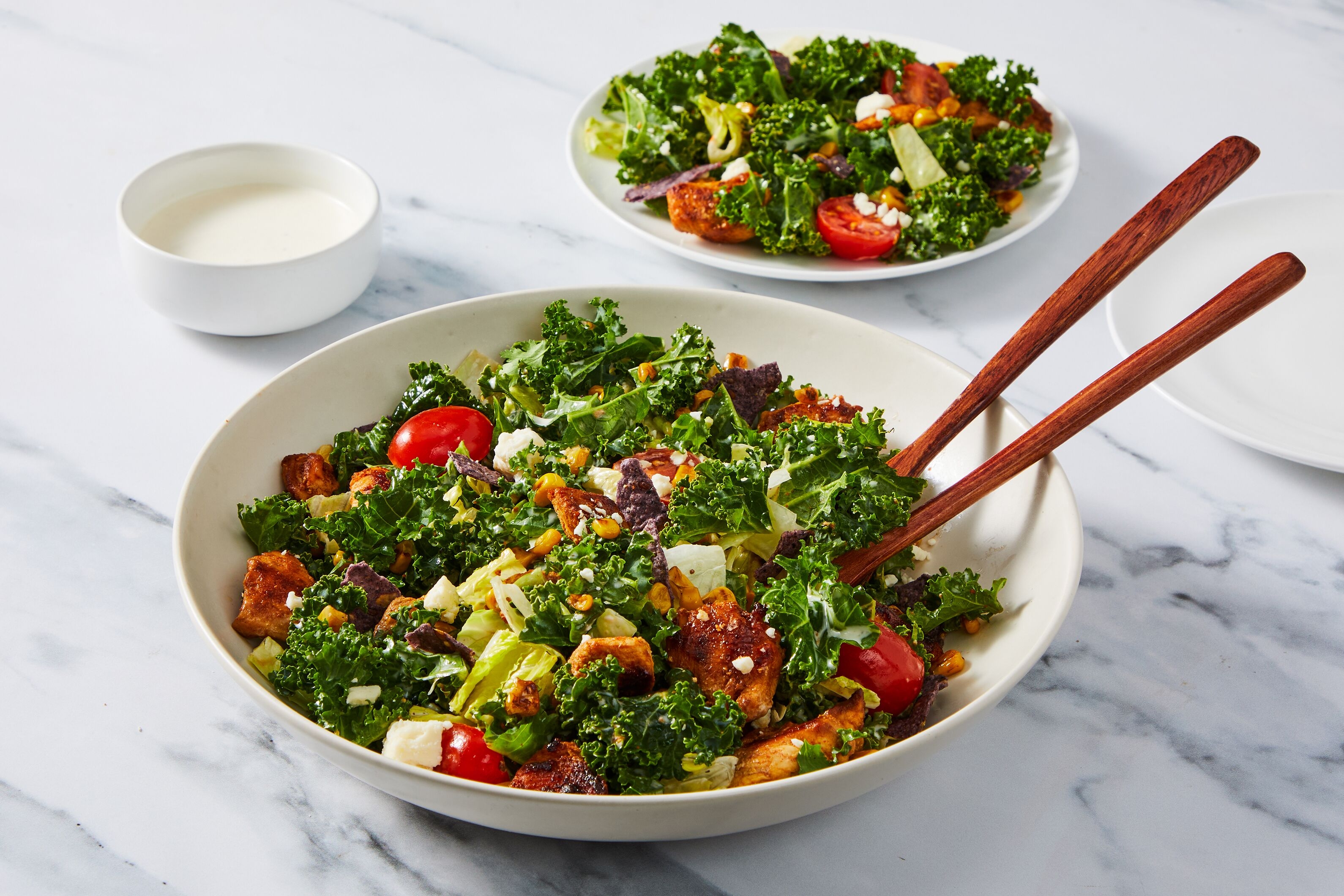 Southwest Chicken & Kale Caesar Salad