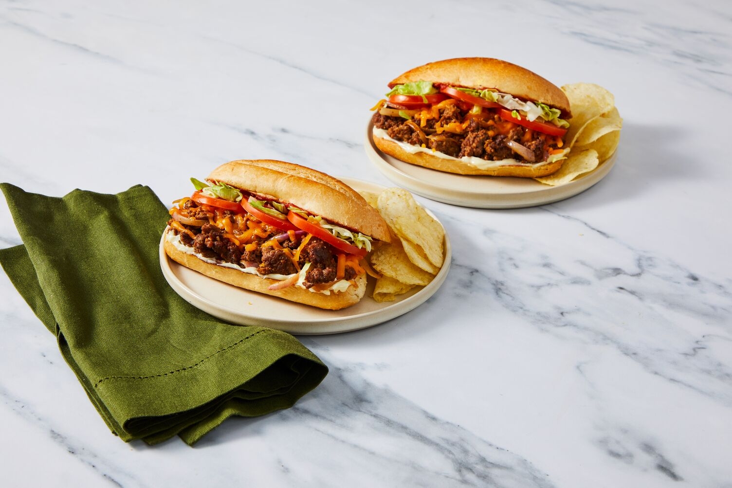 NYC-Inspired Chopped Cheese Heroes