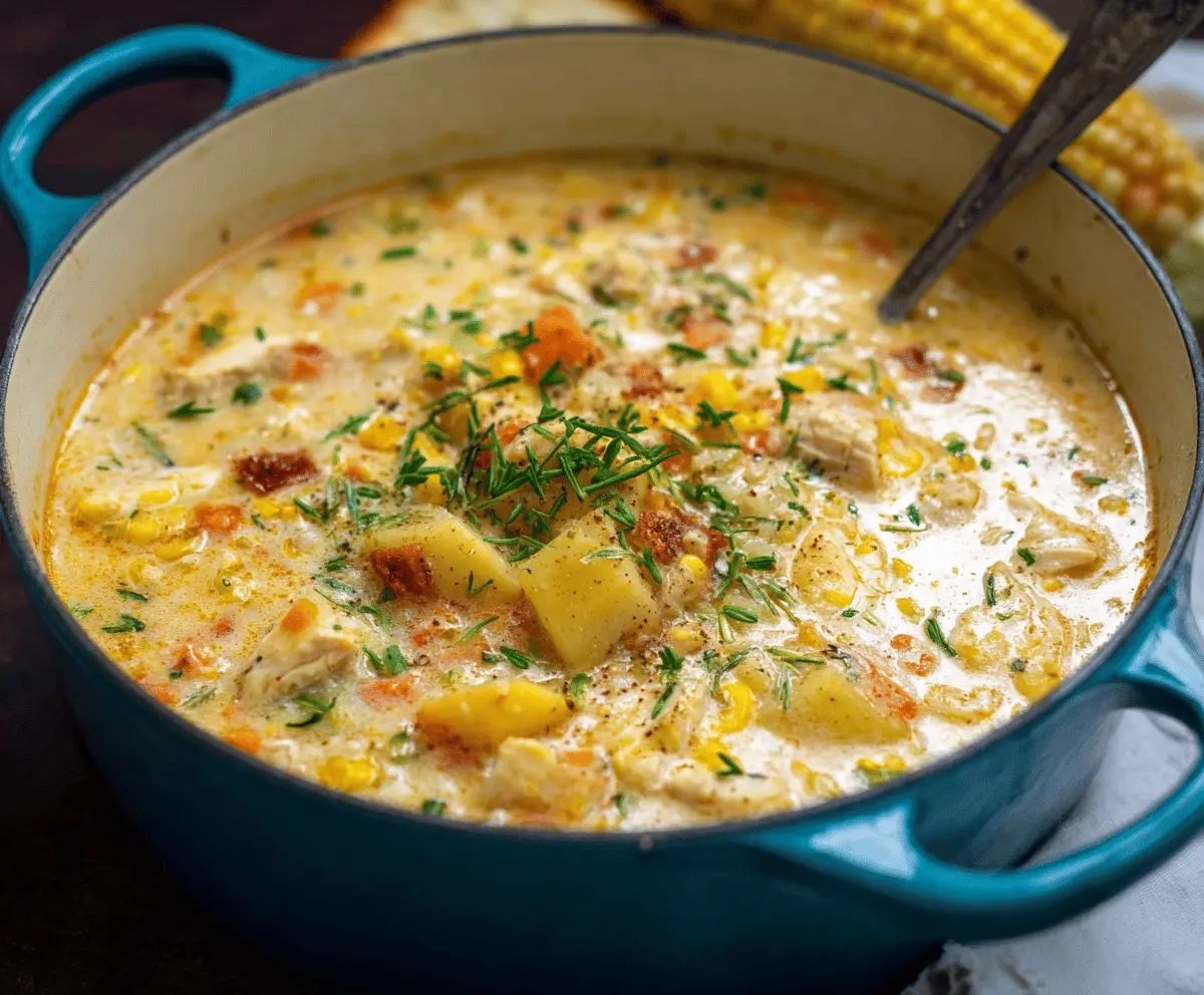 Cheesy Chicken and Corn Chowder
