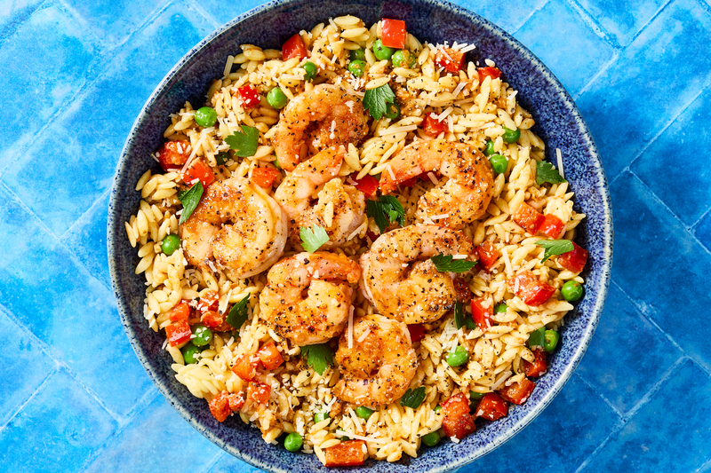 Crevettes à l'ail et aux tomates séchées